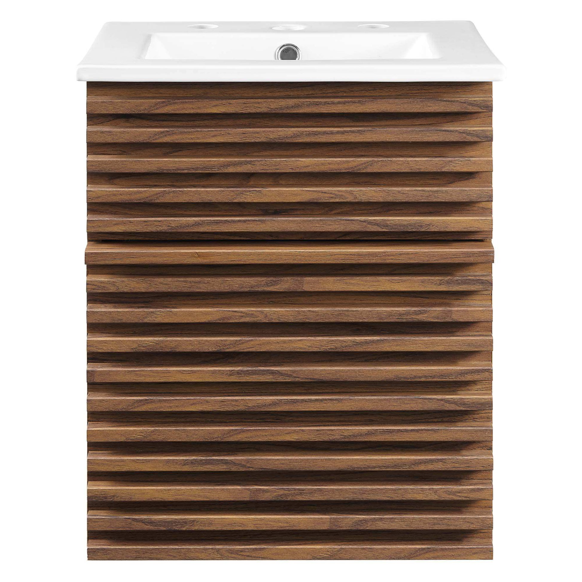 Render 18" Wall-Mount Bathroom Vanity by Modway - Best Buy Furniture