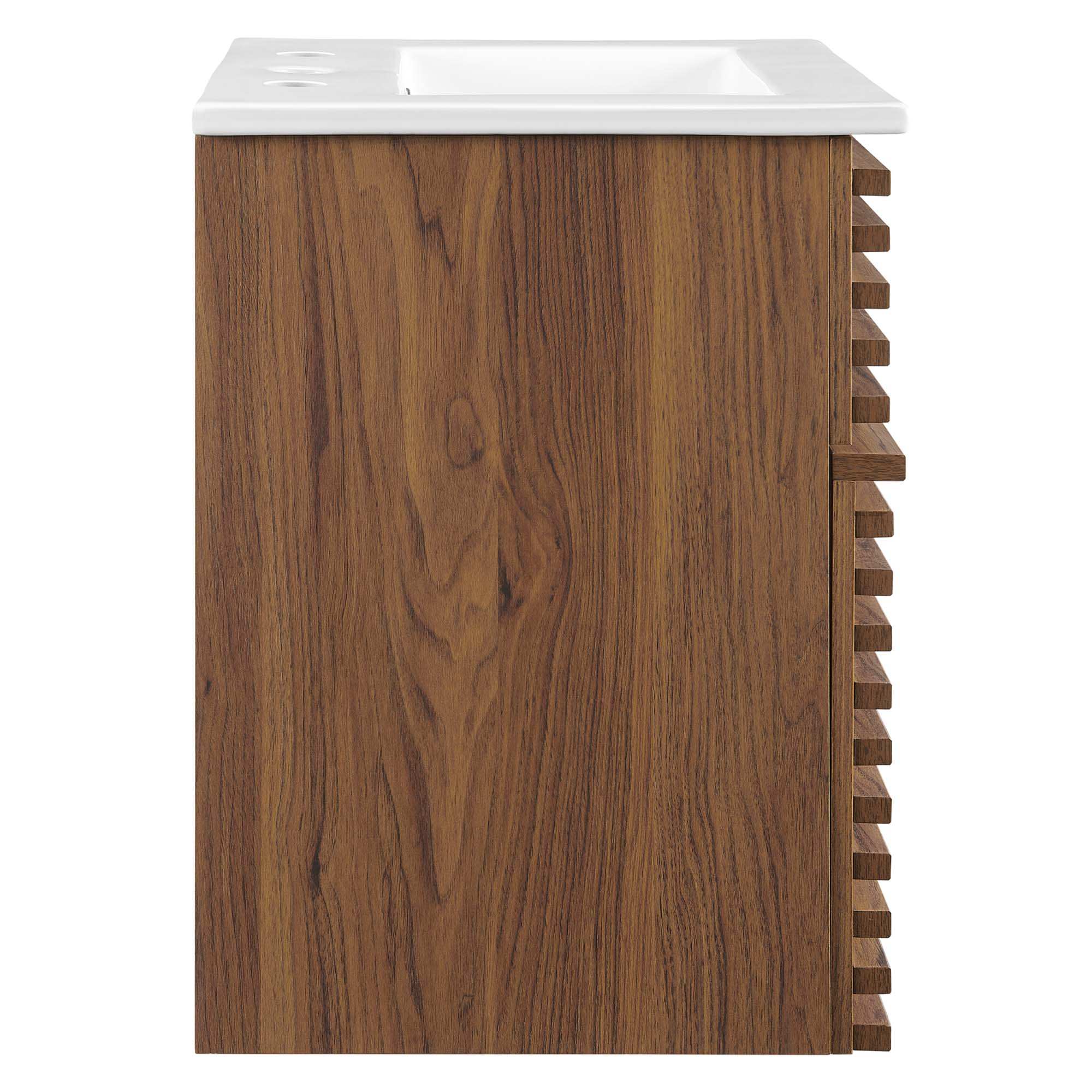 Render 18" Wall-Mount Bathroom Vanity by Modway - Best Buy Furniture