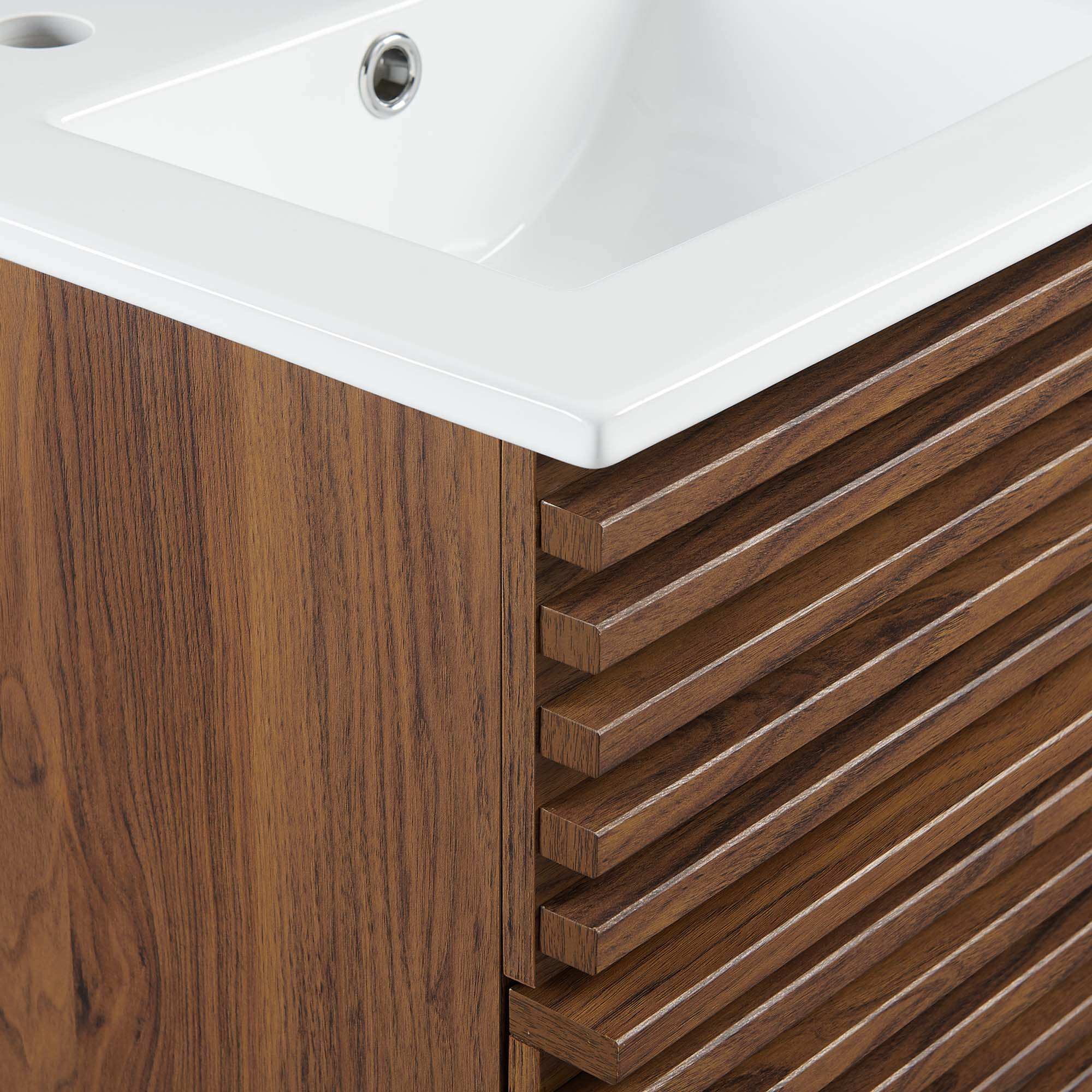 Render 18" Wall-Mount Bathroom Vanity by Modway - Best Buy Furniture