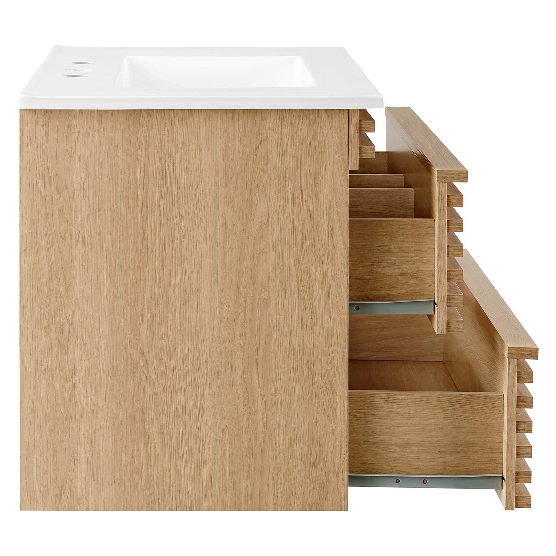 Render 30" Wall-Mount Bathroom Vanity by Modway - Best Buy Furniture