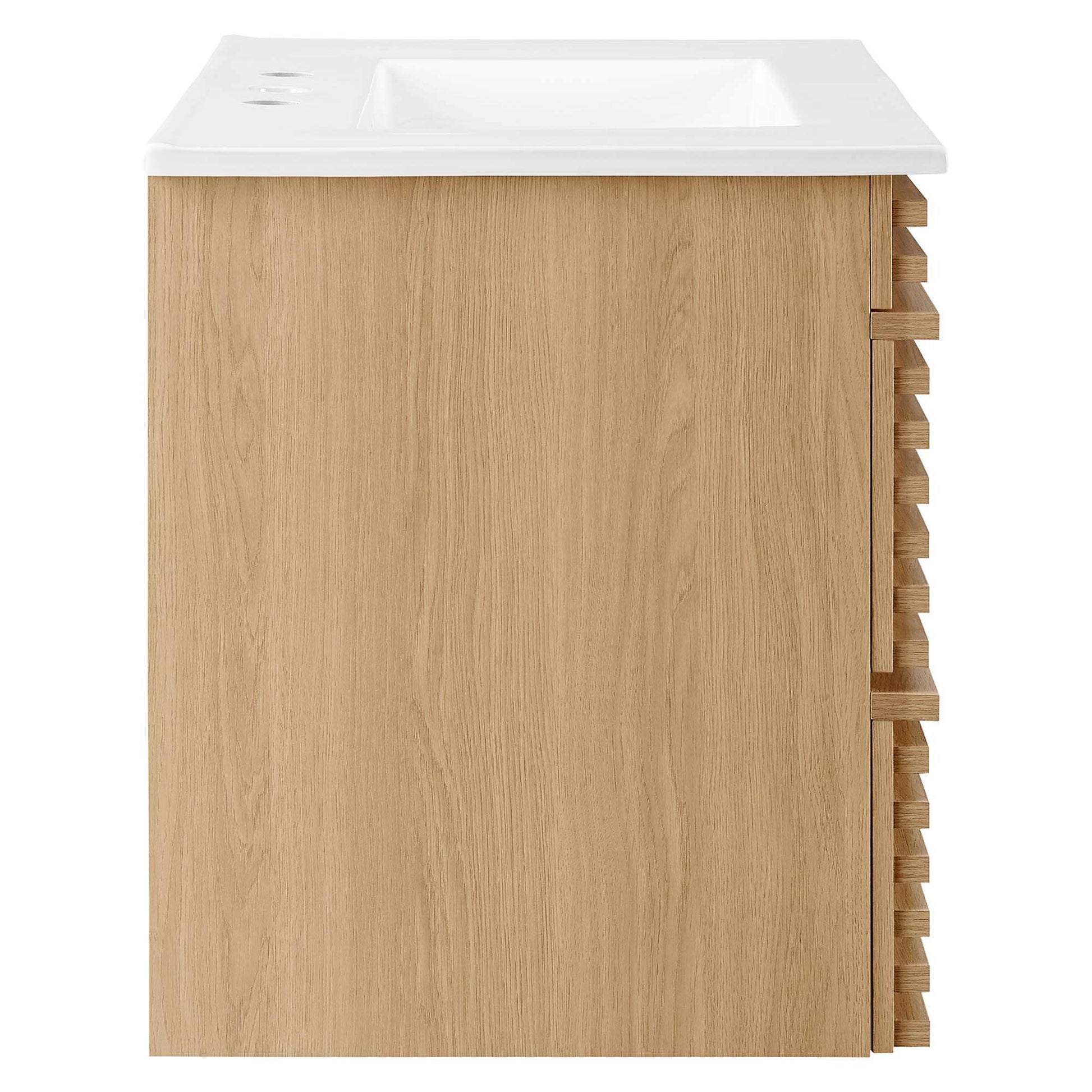 Render 30" Wall-Mount Bathroom Vanity by Modway - Best Buy Furniture