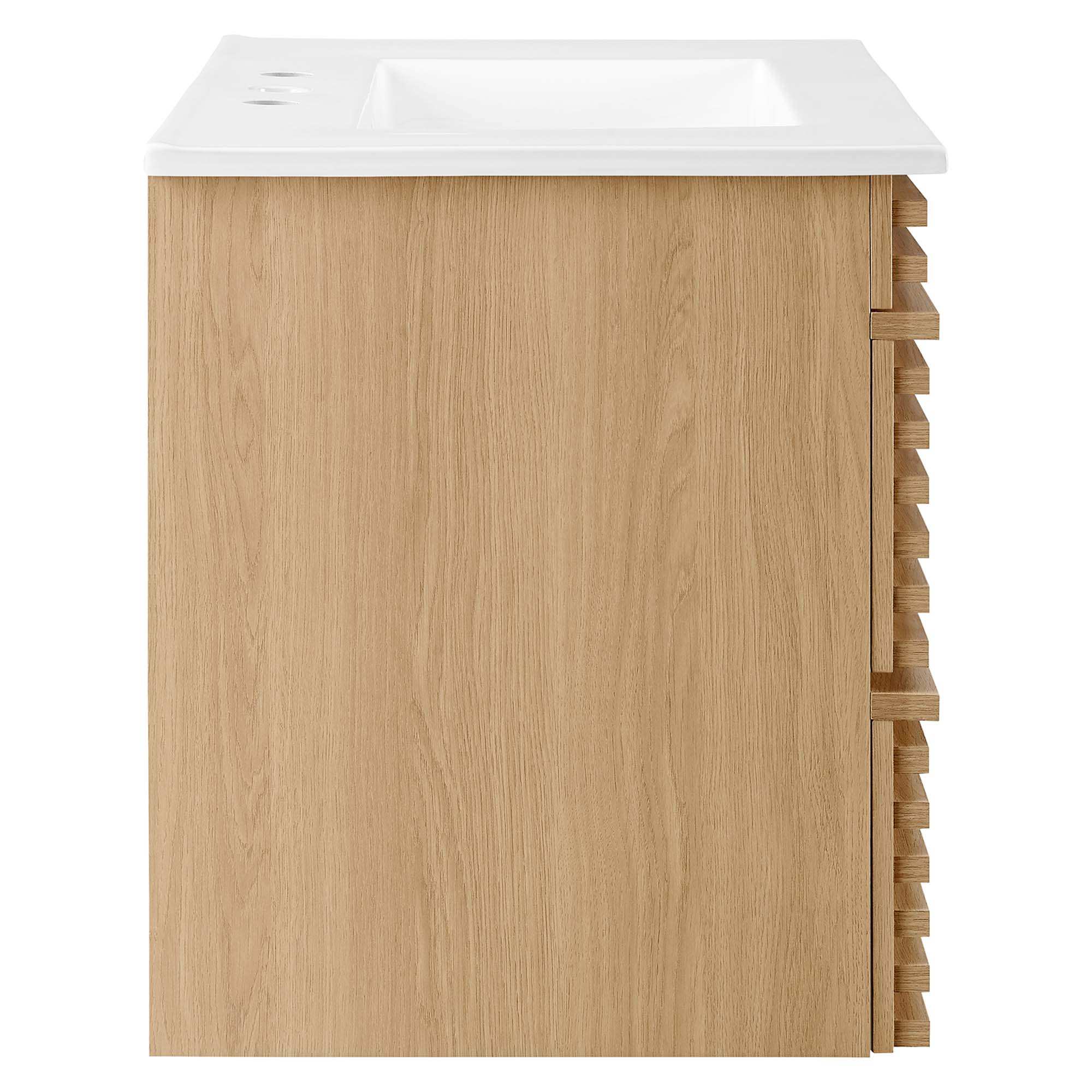 Render 30" Wall-Mount Bathroom Vanity by Modway - Best Buy Furniture