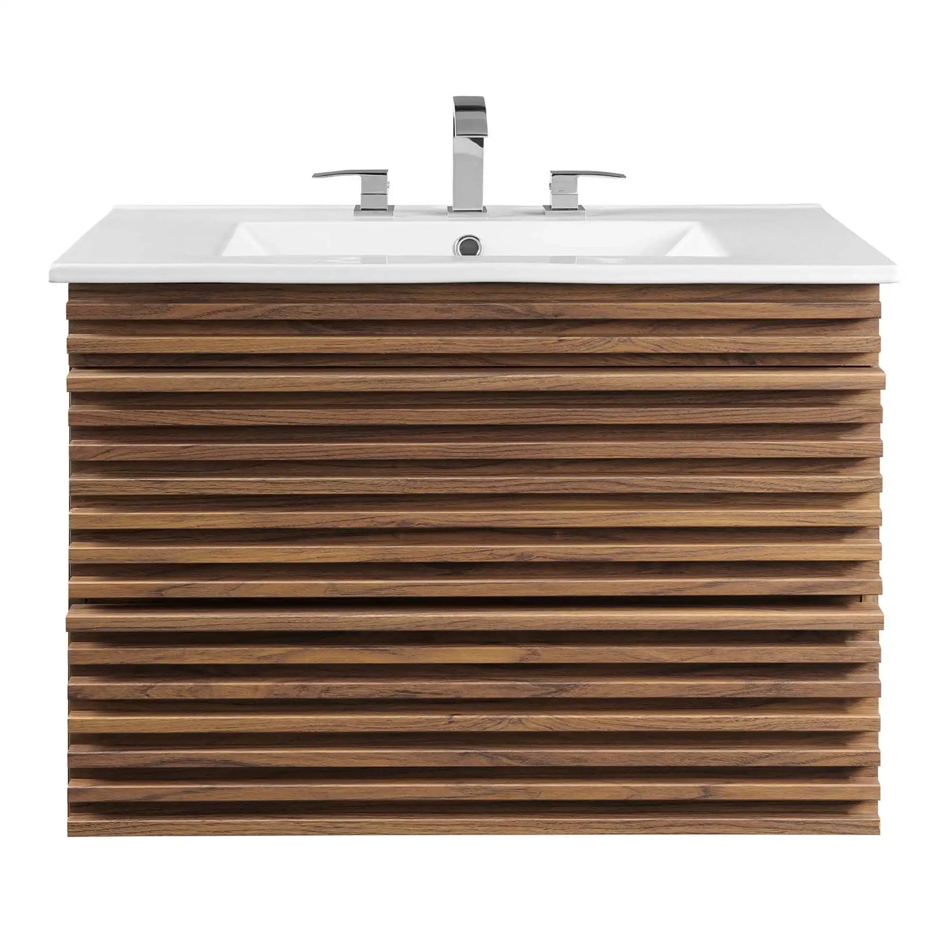 Render 30" Wall-Mount Bathroom Vanity by Modway - Best Buy Furniture