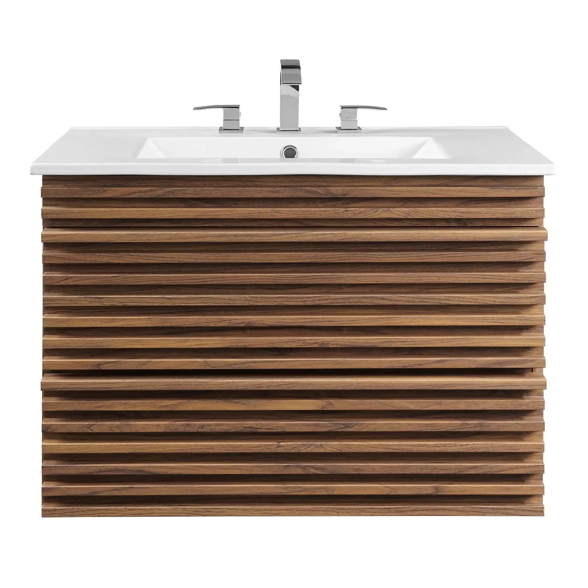 Render 30" Wall-Mount Bathroom Vanity by Modway - Best Buy Furniture