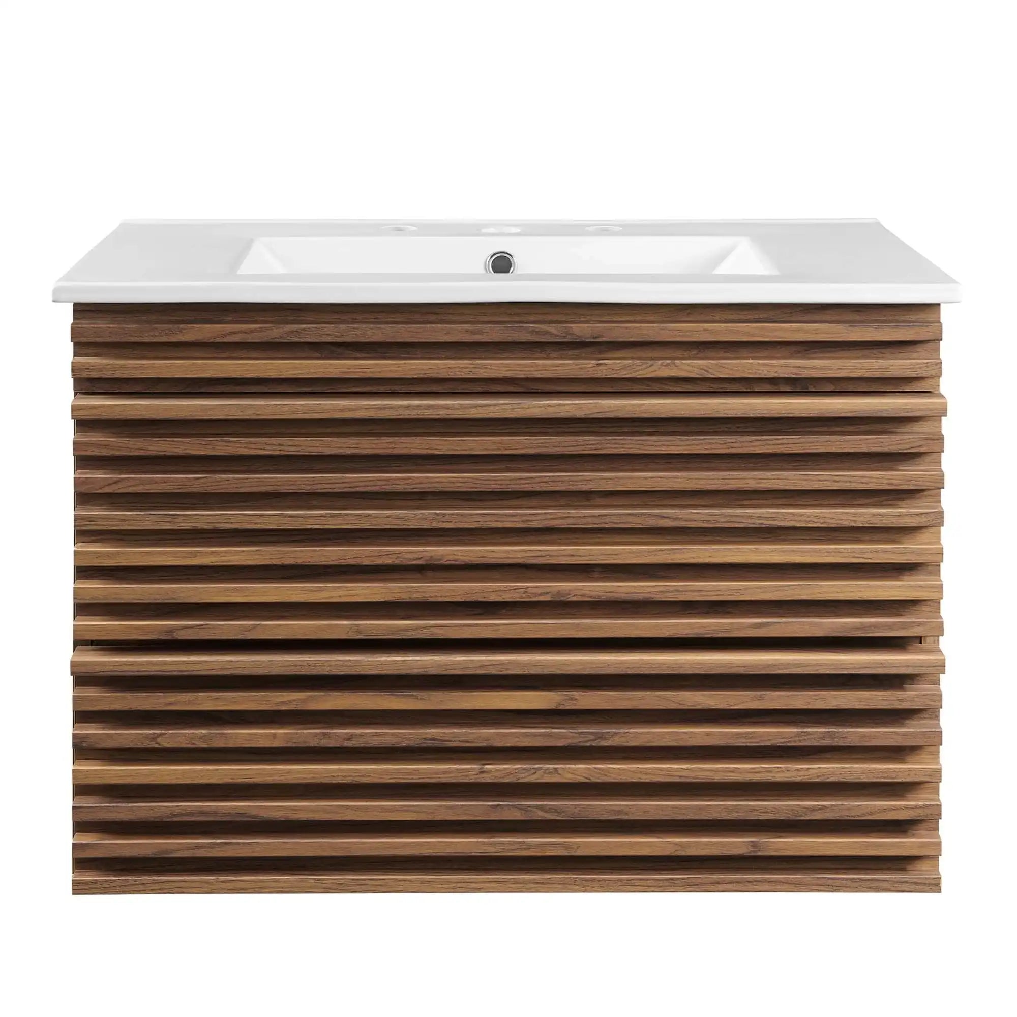 Render 30" Wall-Mount Bathroom Vanity by Modway - Best Buy Furniture