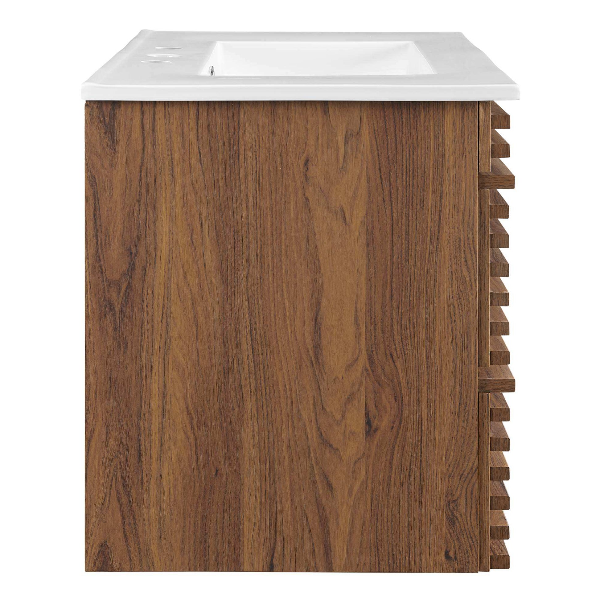 Render 30" Wall-Mount Bathroom Vanity by Modway - Best Buy Furniture