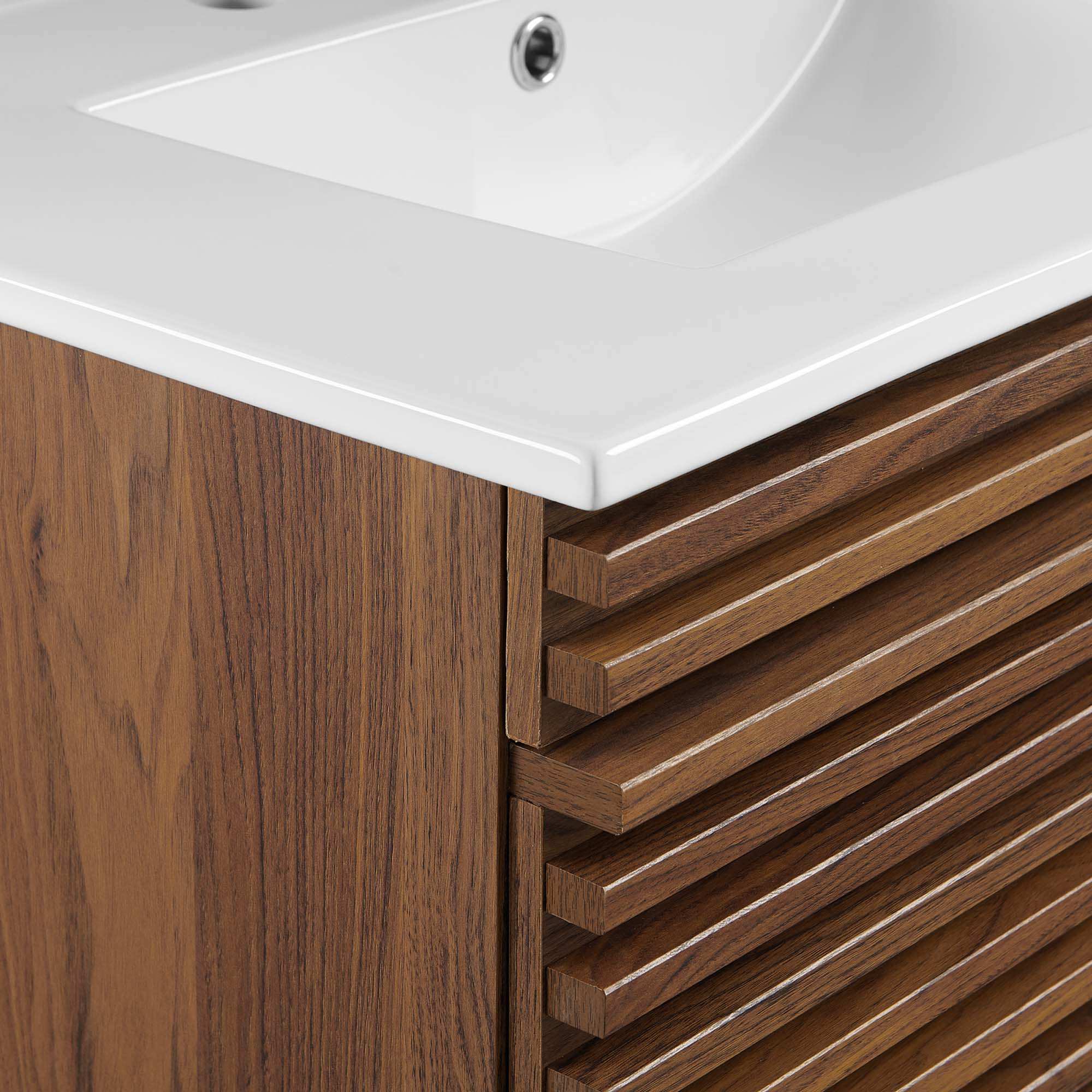 Render 30" Wall-Mount Bathroom Vanity by Modway - Best Buy Furniture