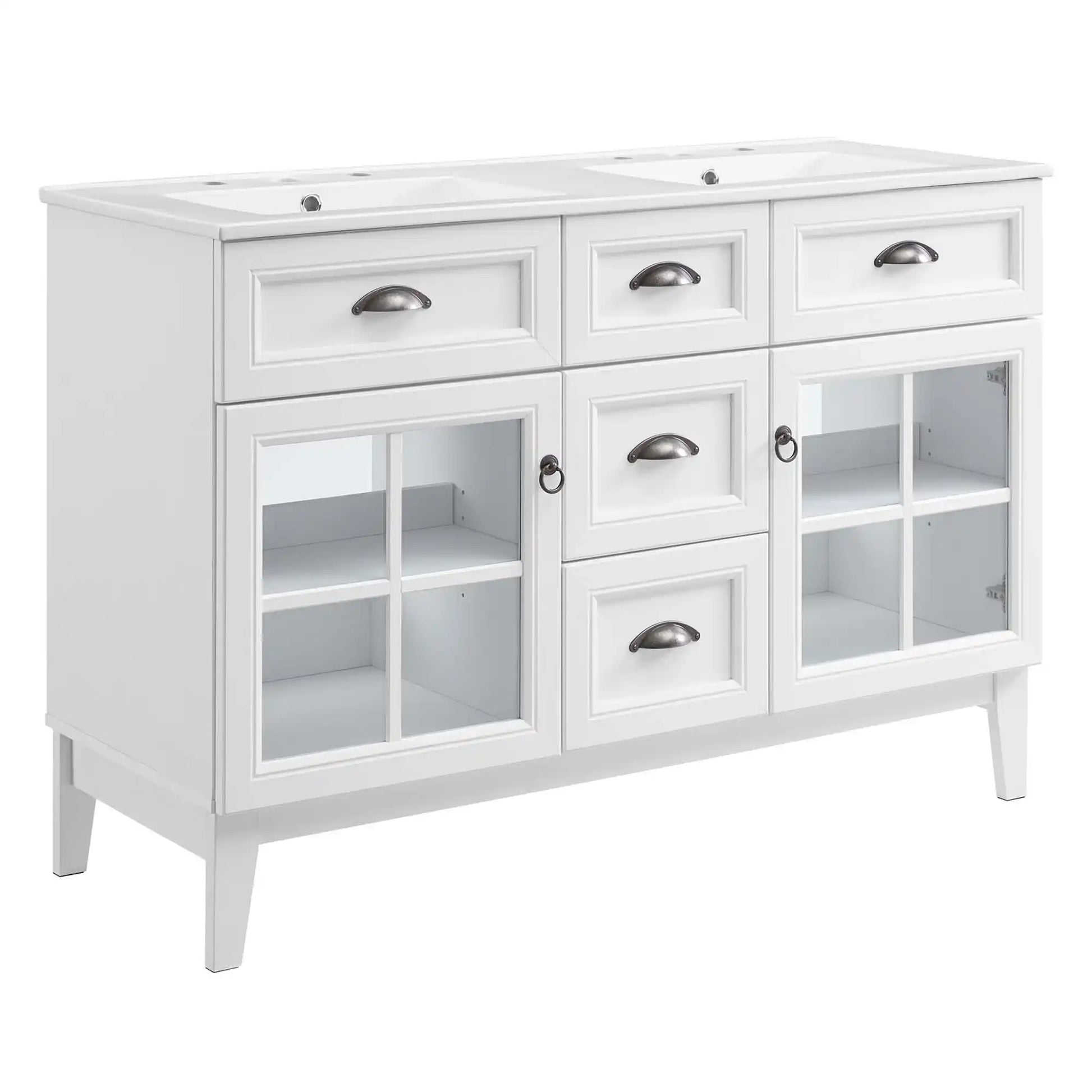Isle 48" Double Bathroom Vanity Cabinet by Modway - Best Buy Furniture