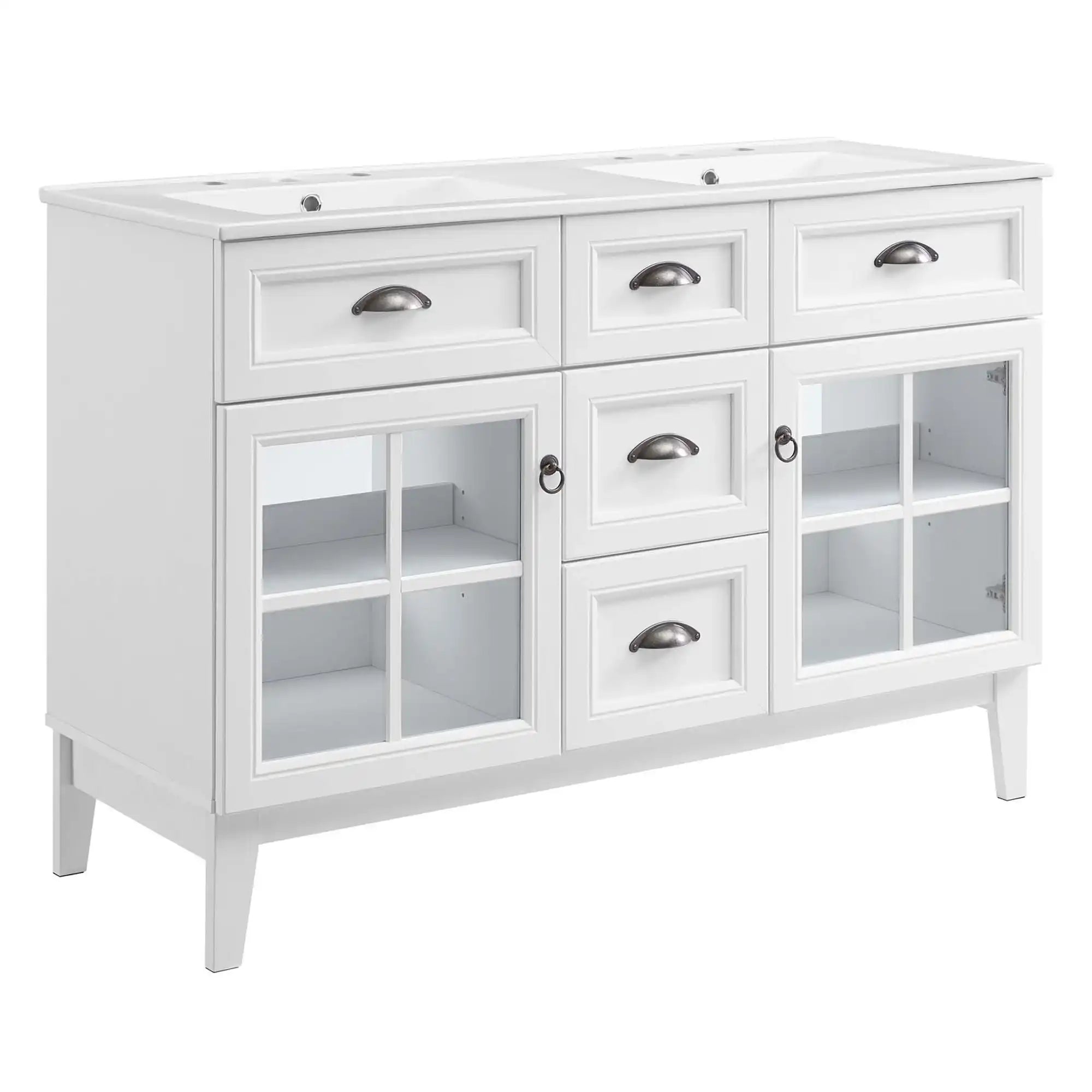 Isle 48" Double Bathroom Vanity Cabinet by Modway - Best Buy Furniture
