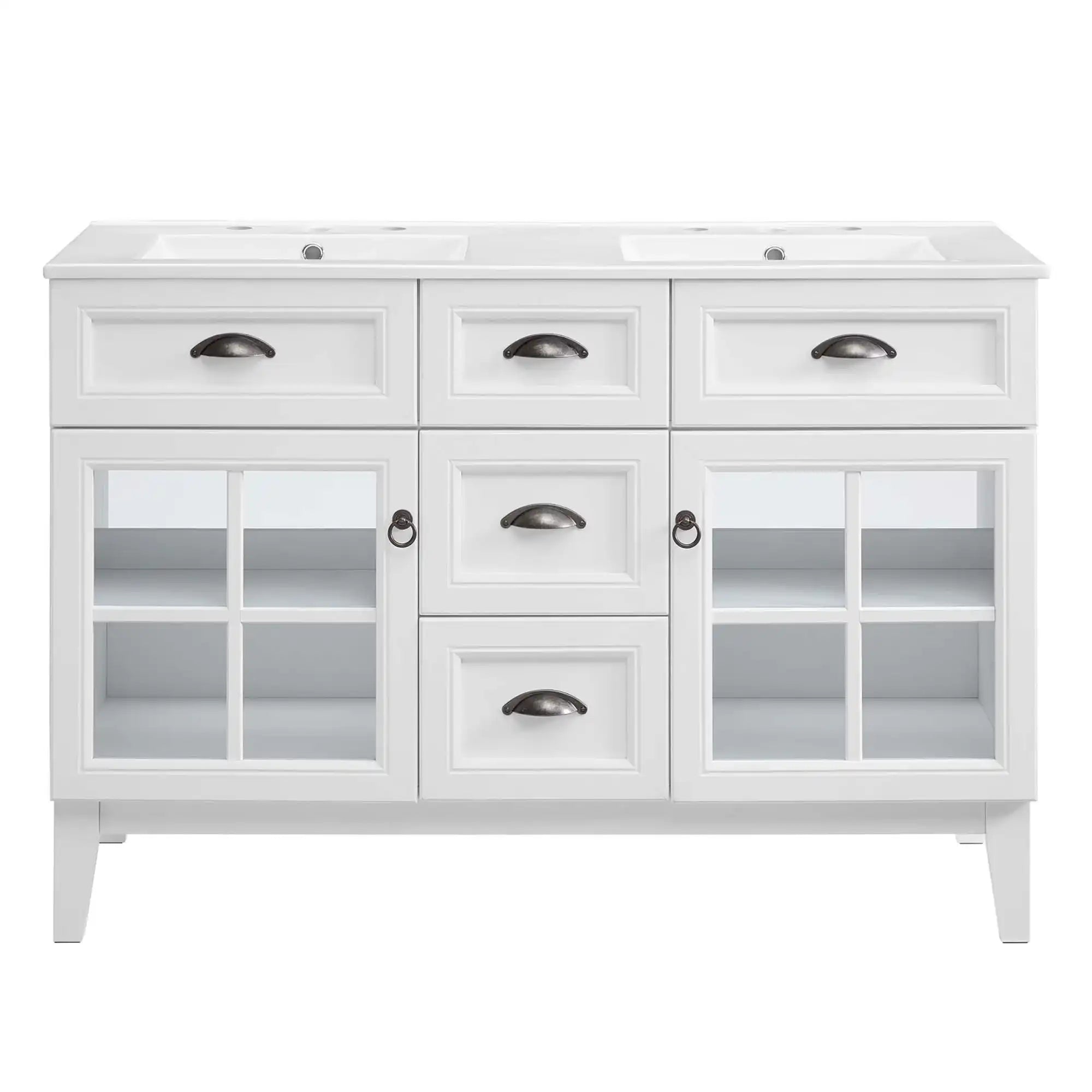 Isle 48" Double Bathroom Vanity Cabinet by Modway - Best Buy Furniture