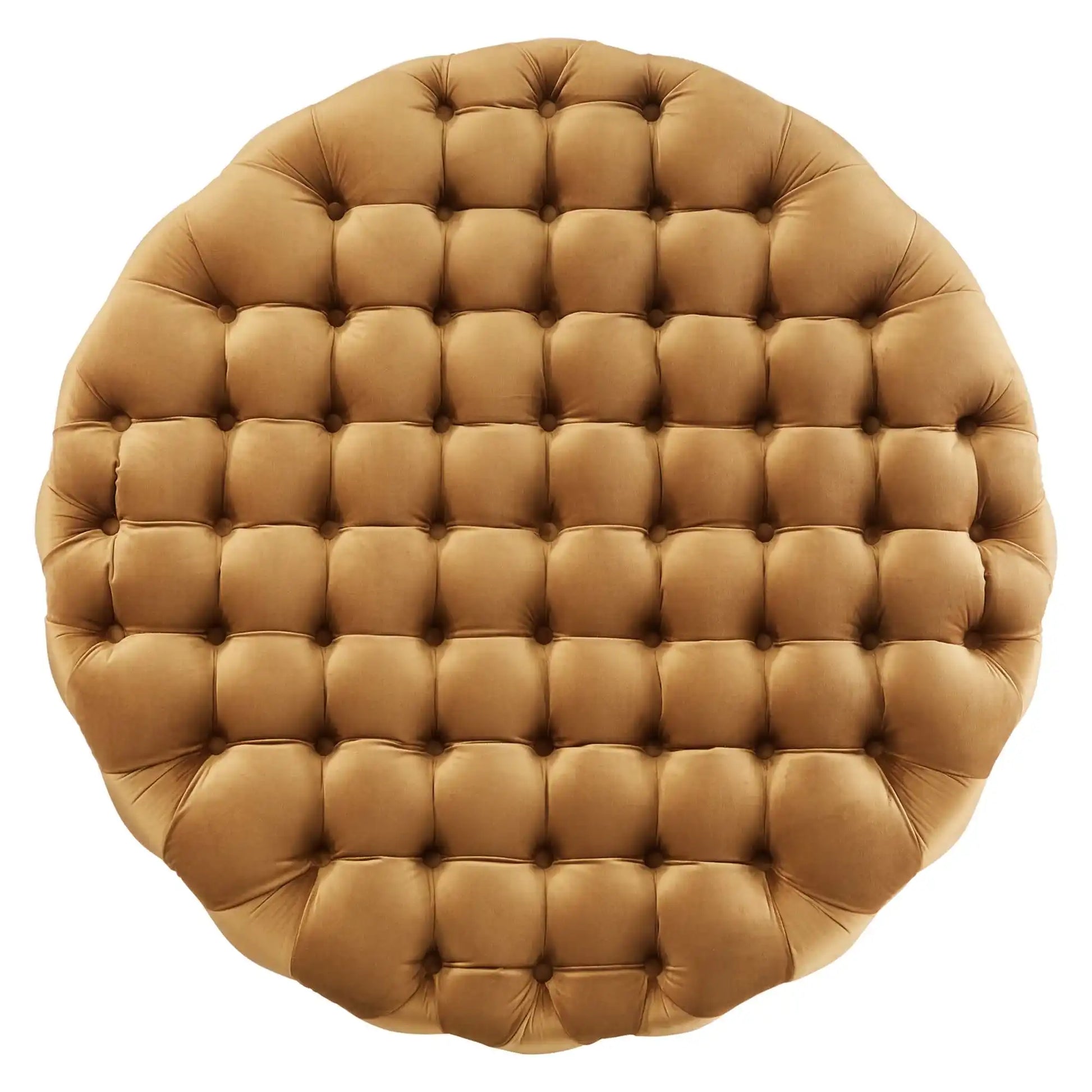 Amour Tufted Button Large Round Performance Velvet Ottoman by Modway - Best Buy Furniture