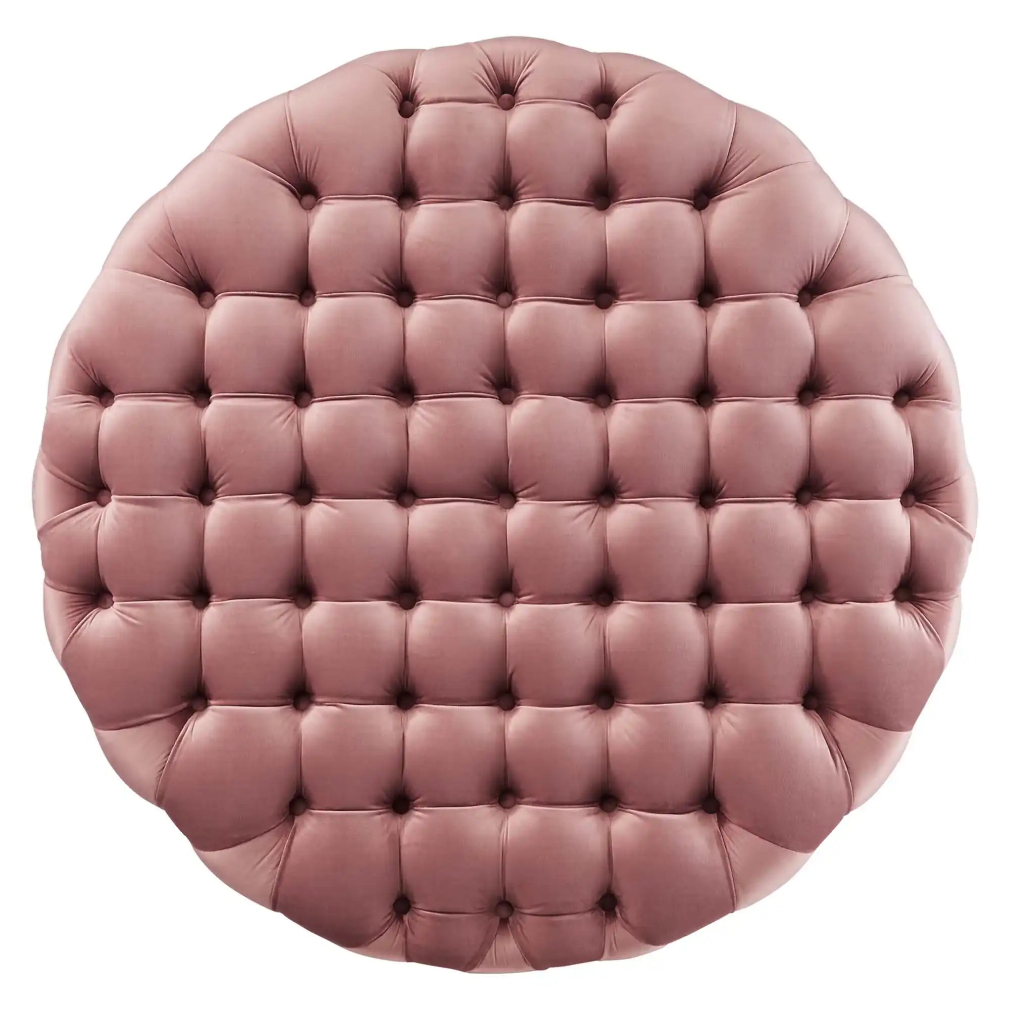 Amour Tufted Button Large Round Performance Velvet Ottoman by Modway - Best Buy Furniture