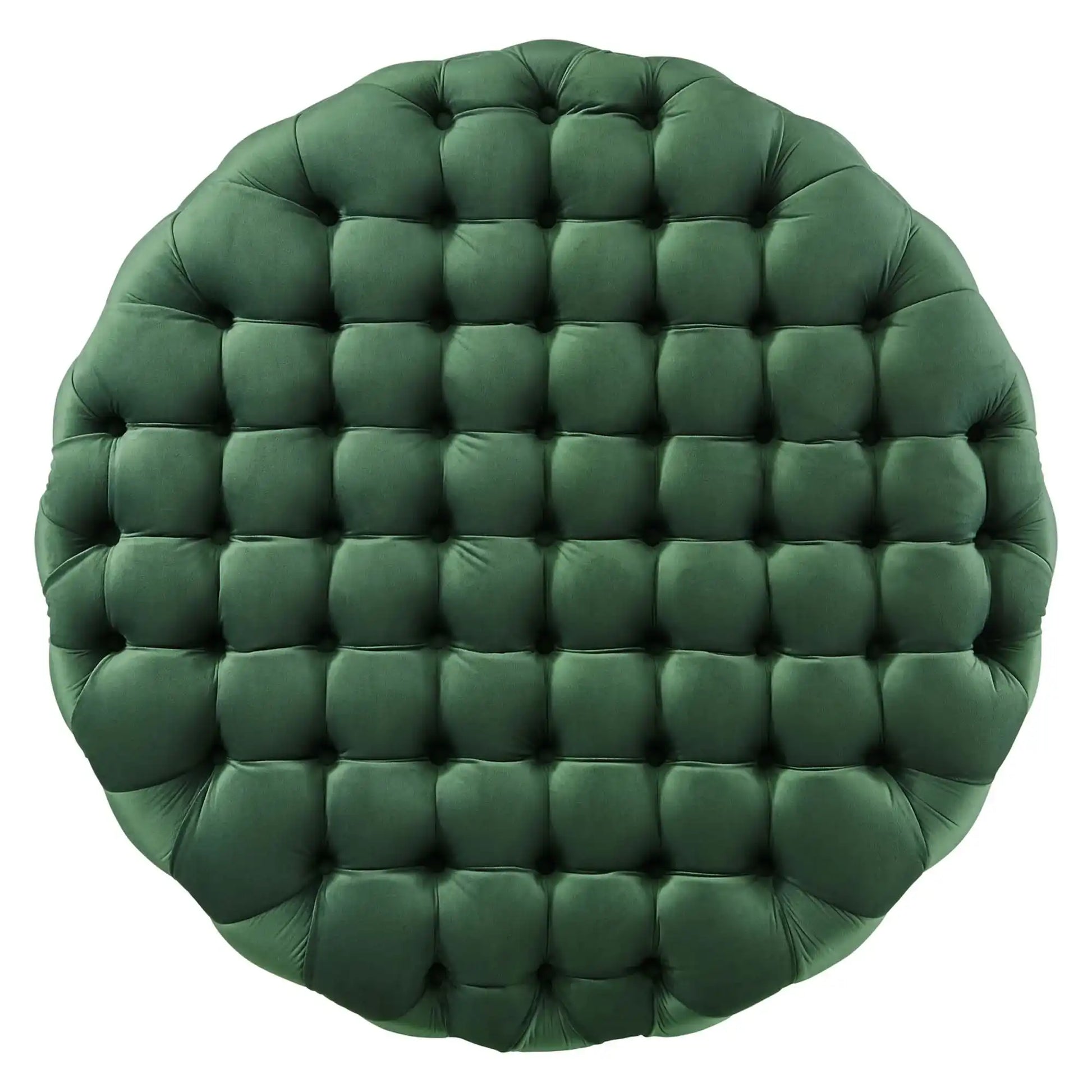 Amour Tufted Button Large Round Performance Velvet Ottoman by Modway - Best Buy Furniture