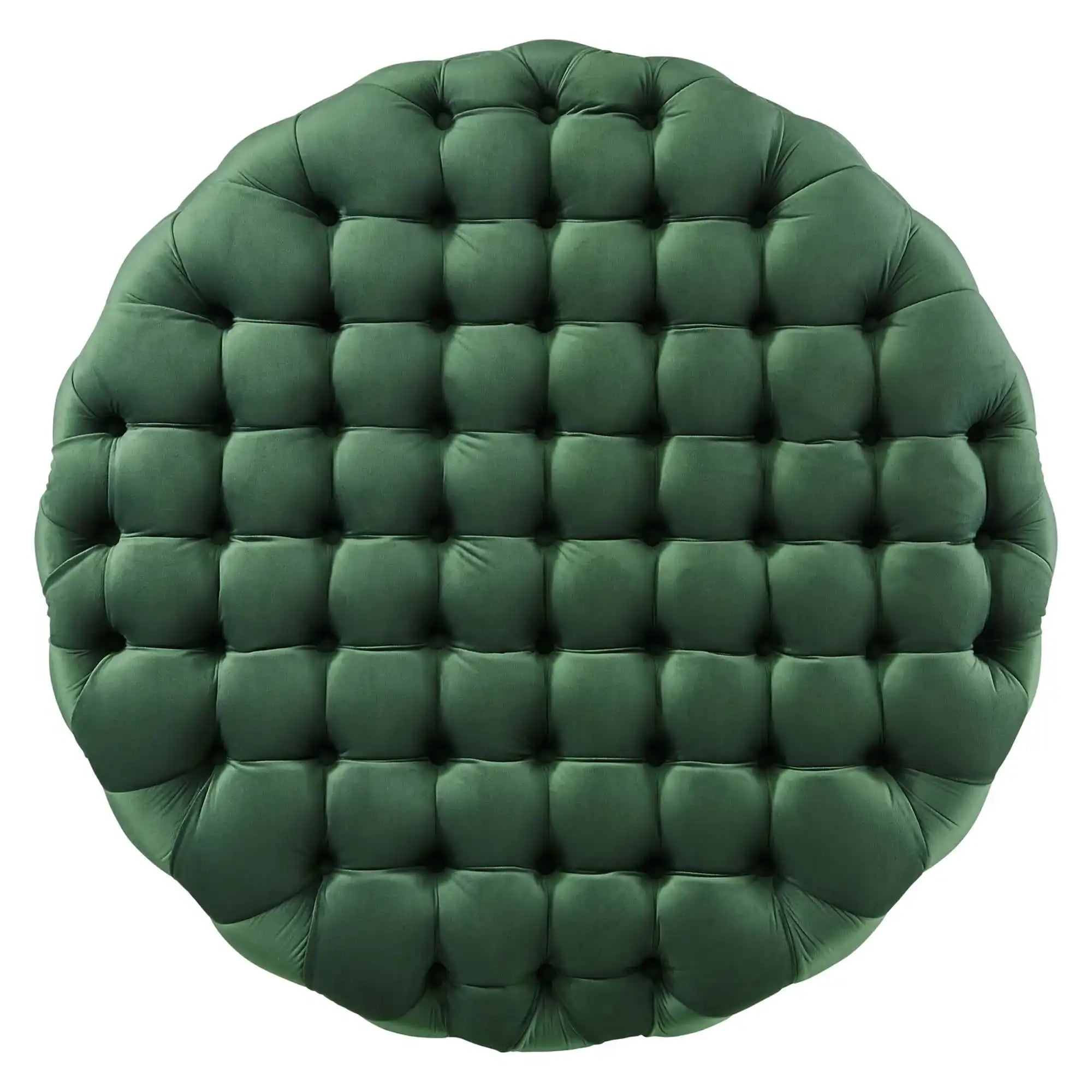 Amour Tufted Button Large Round Performance Velvet Ottoman by Modway - Best Buy Furniture