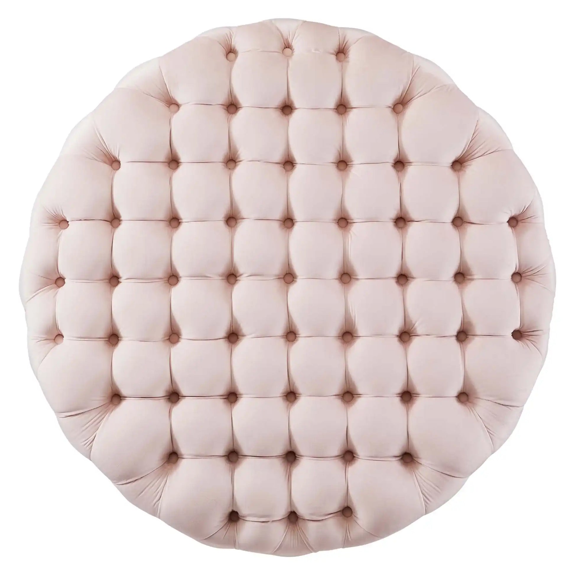 Amour Tufted Button Large Round Performance Velvet Ottoman by Modway - Best Buy Furniture