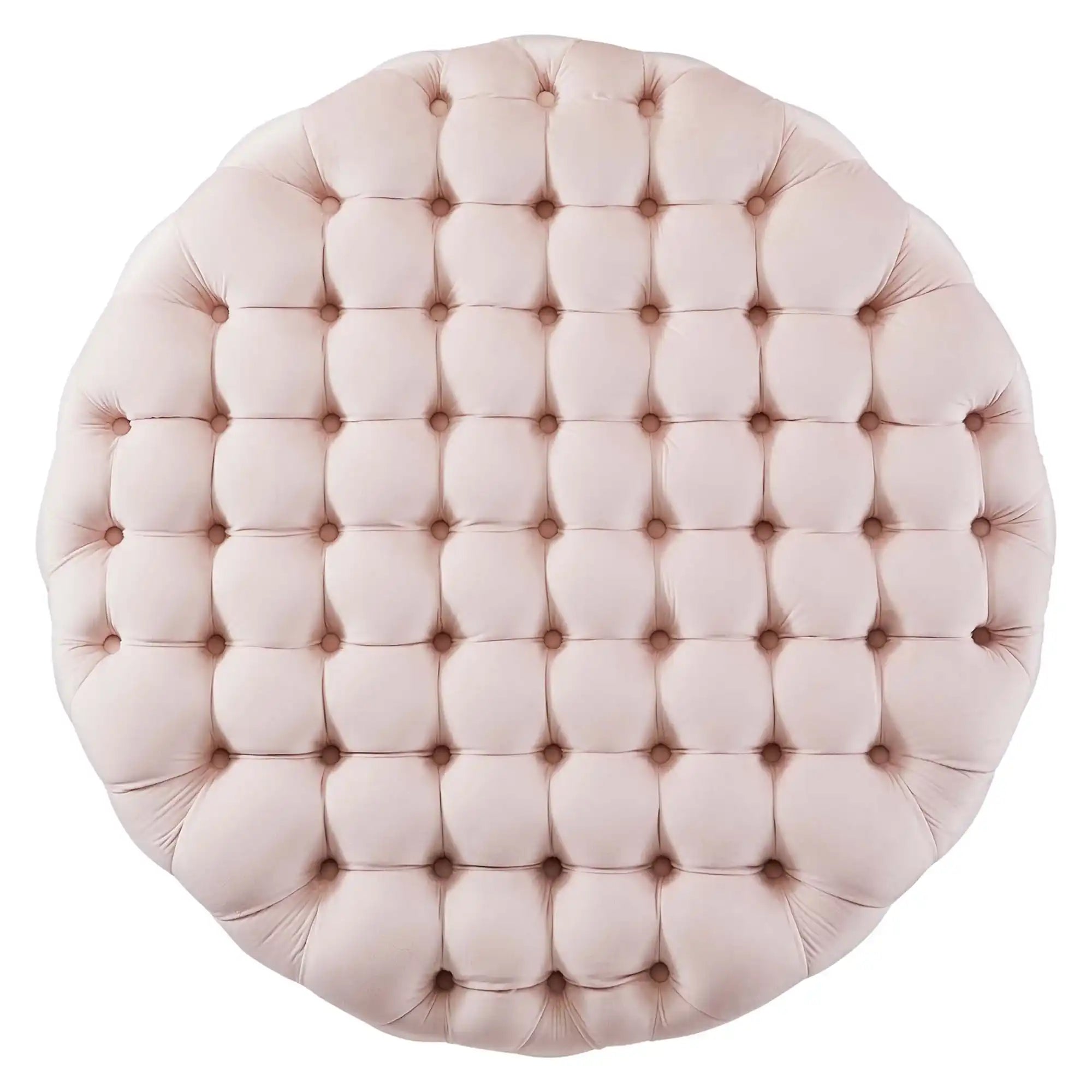 Amour Tufted Button Large Round Performance Velvet Ottoman by Modway - Best Buy Furniture