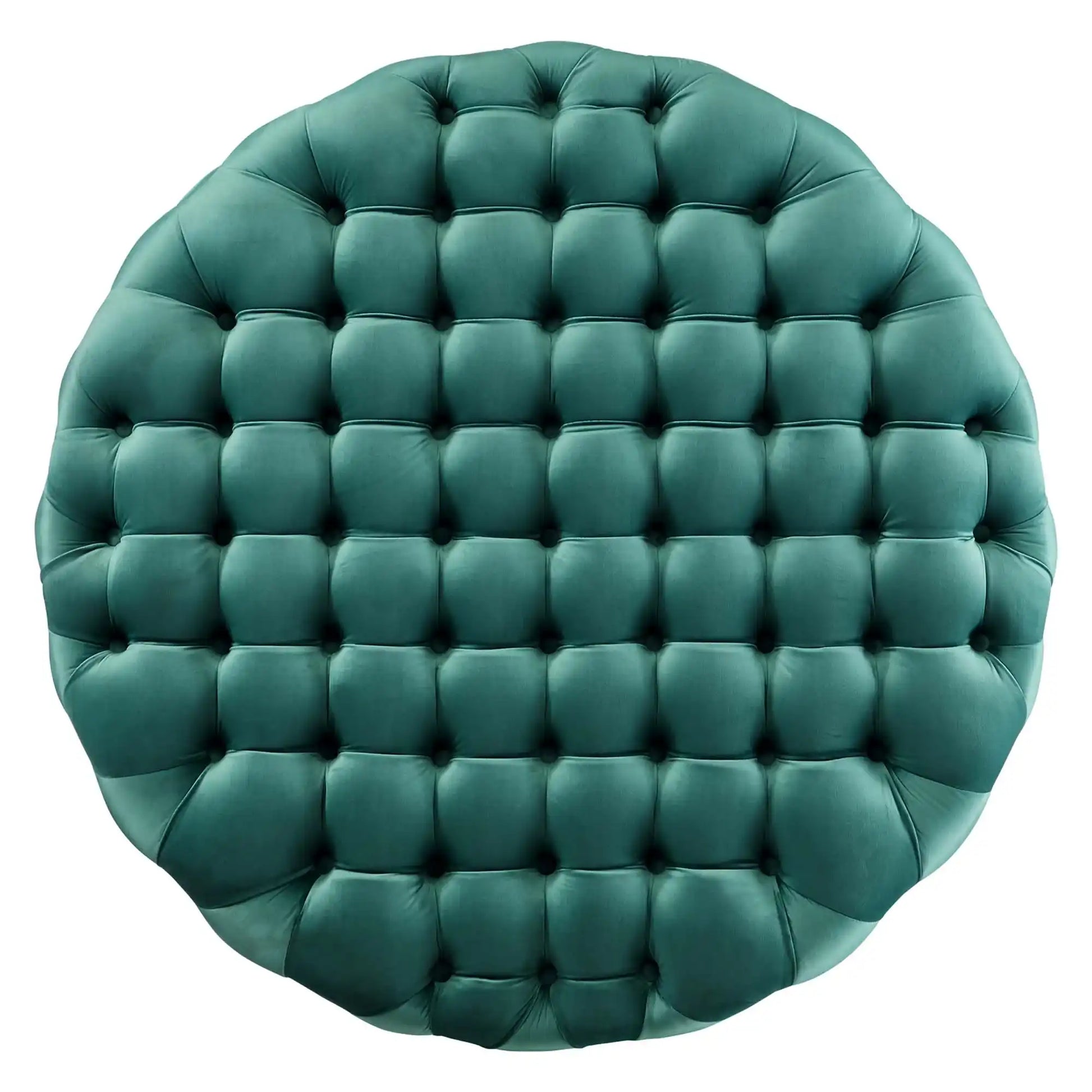 Amour Tufted Button Large Round Performance Velvet Ottoman by Modway - Best Buy Furniture