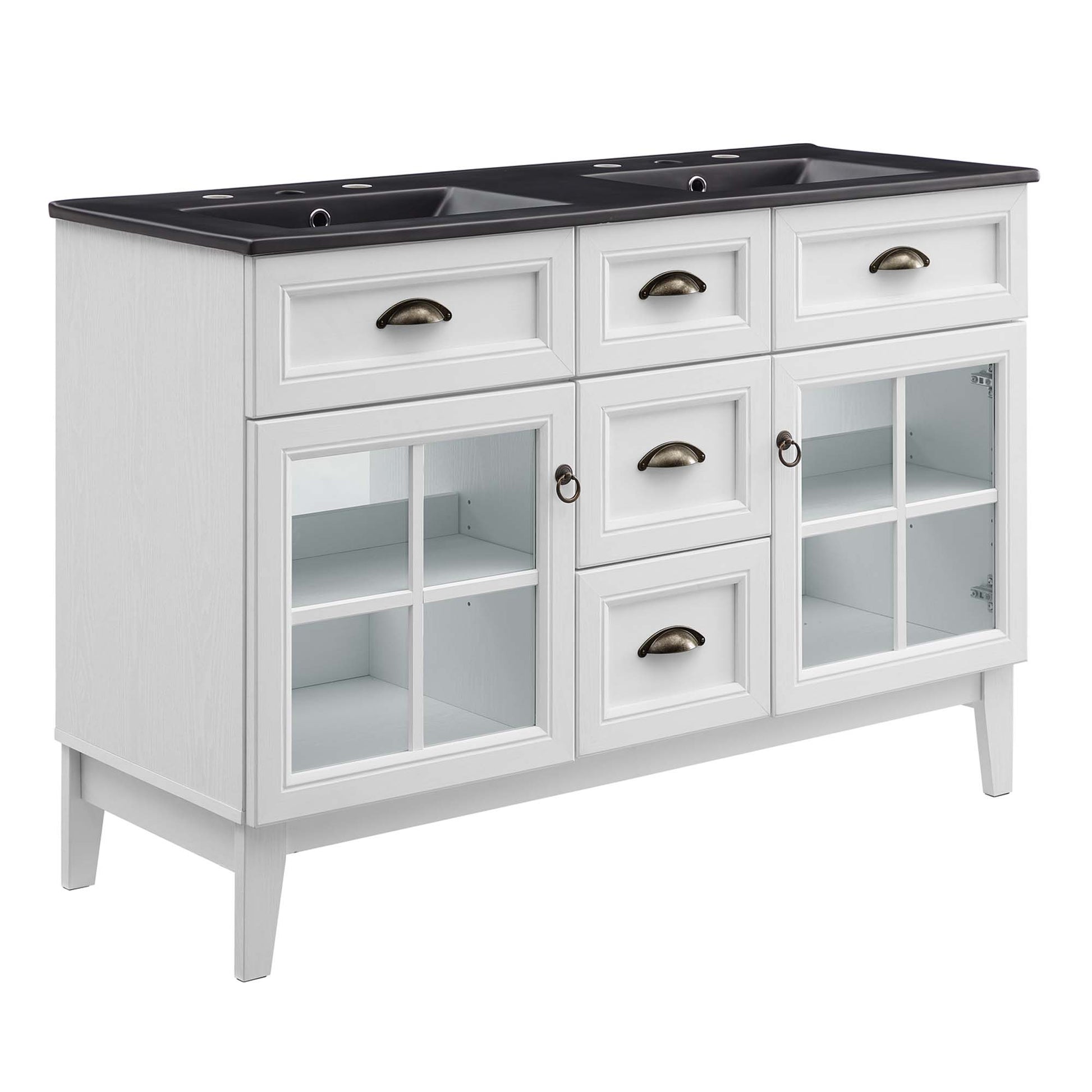 Isle 48" Double Bathroom Vanity Cabinet by Modway - Best Buy Furniture