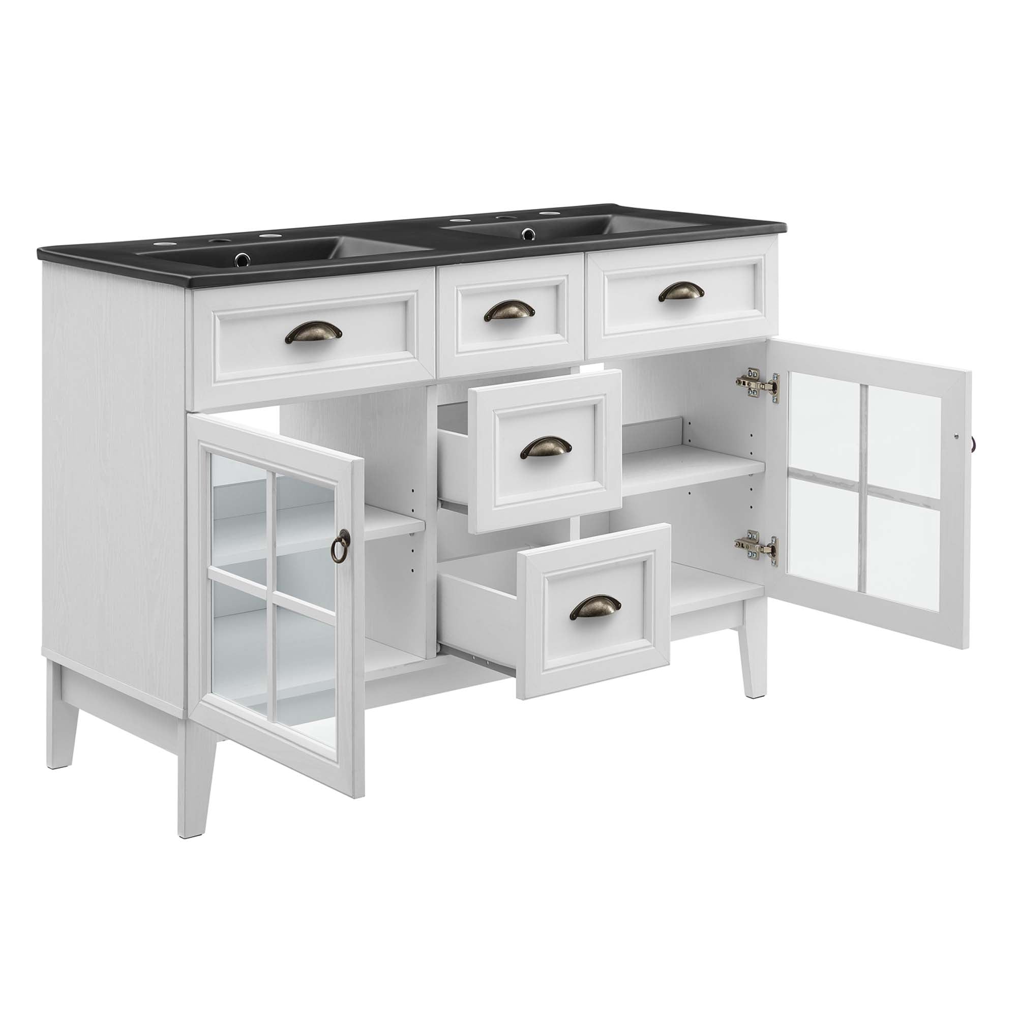 Isle 48" Double Bathroom Vanity Cabinet by Modway - Best Buy Furniture
