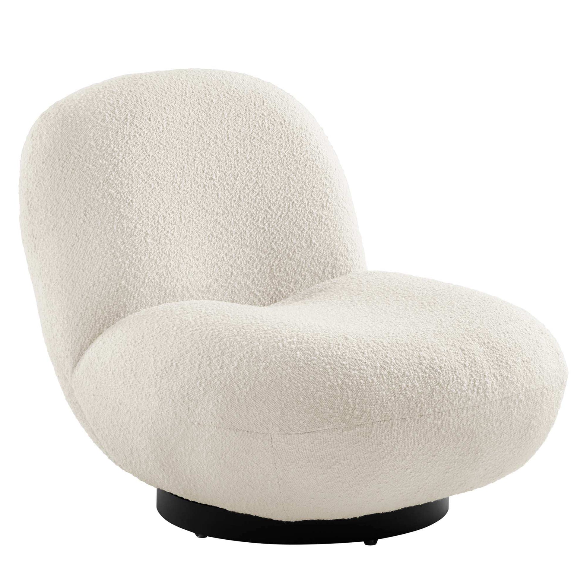 Kindred Boucle Upholstered Upholstered Fabric Swivel Chair by Modway - Best Buy Furniture