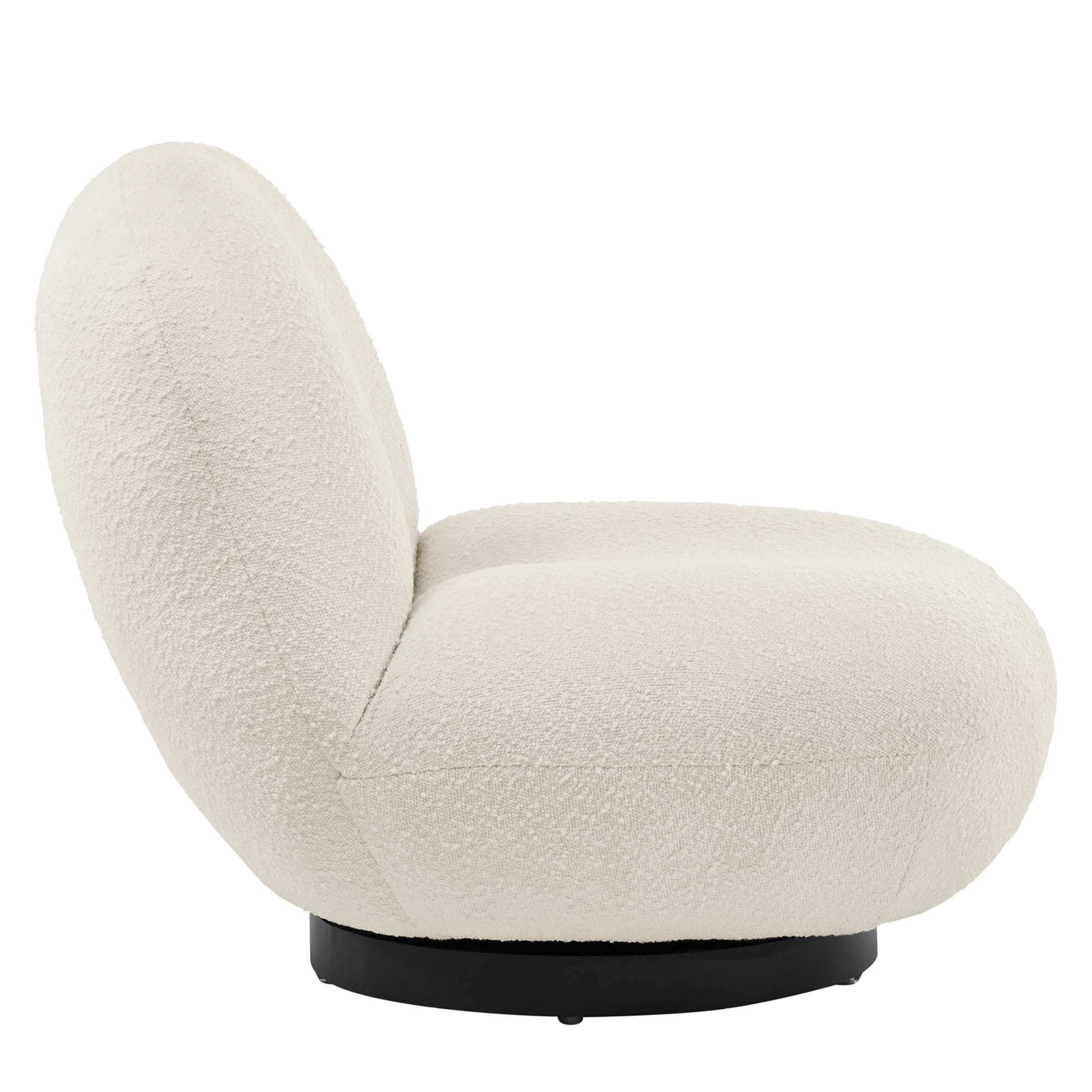 Kindred Boucle Upholstered Upholstered Fabric Swivel Chair by Modway - Best Buy Furniture