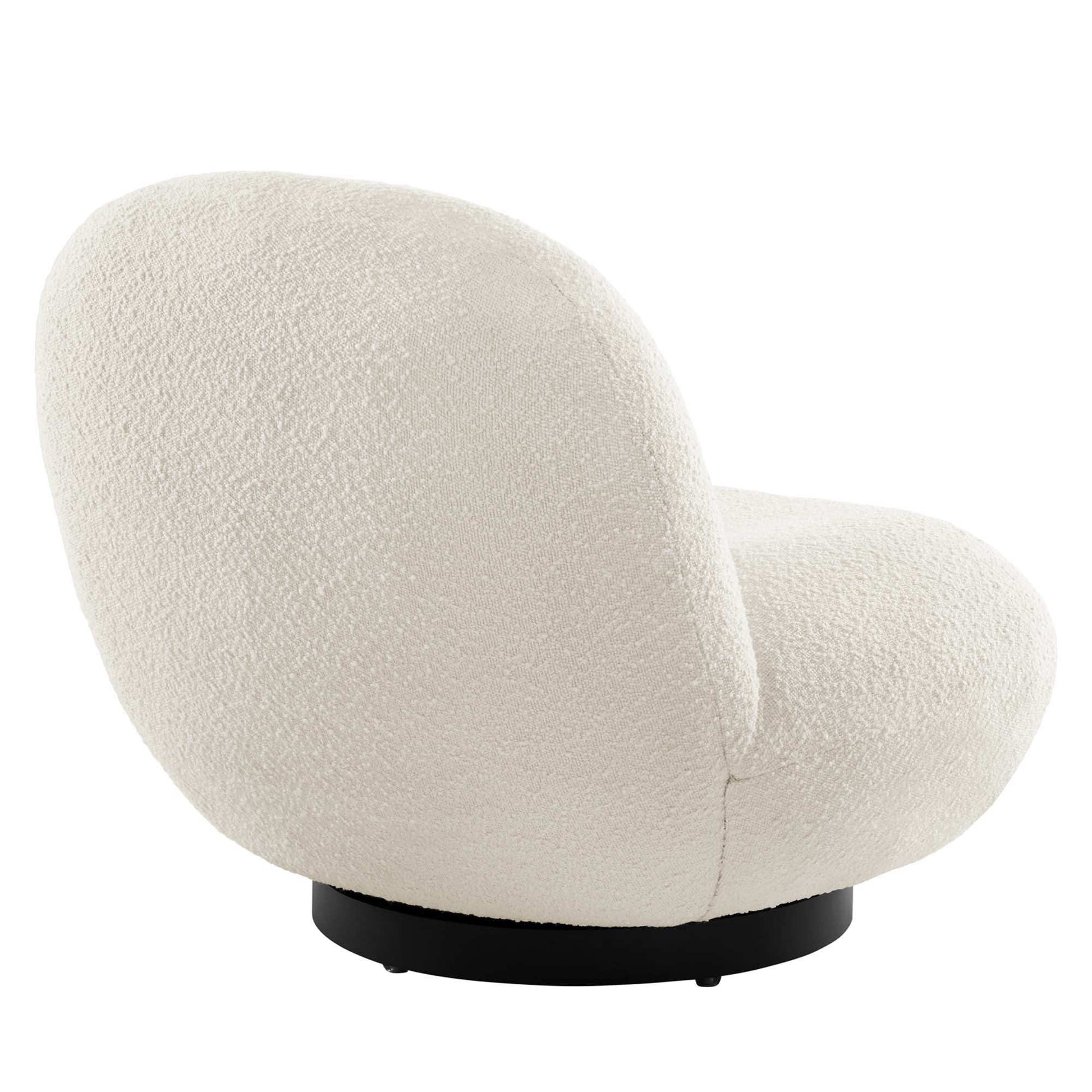 Kindred Boucle Upholstered Upholstered Fabric Swivel Chair by Modway - Best Buy Furniture