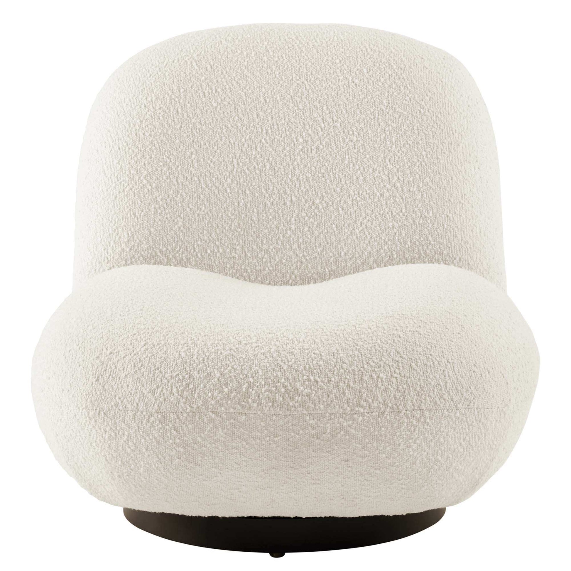 Kindred Boucle Upholstered Upholstered Fabric Swivel Chair by Modway - Best Buy Furniture