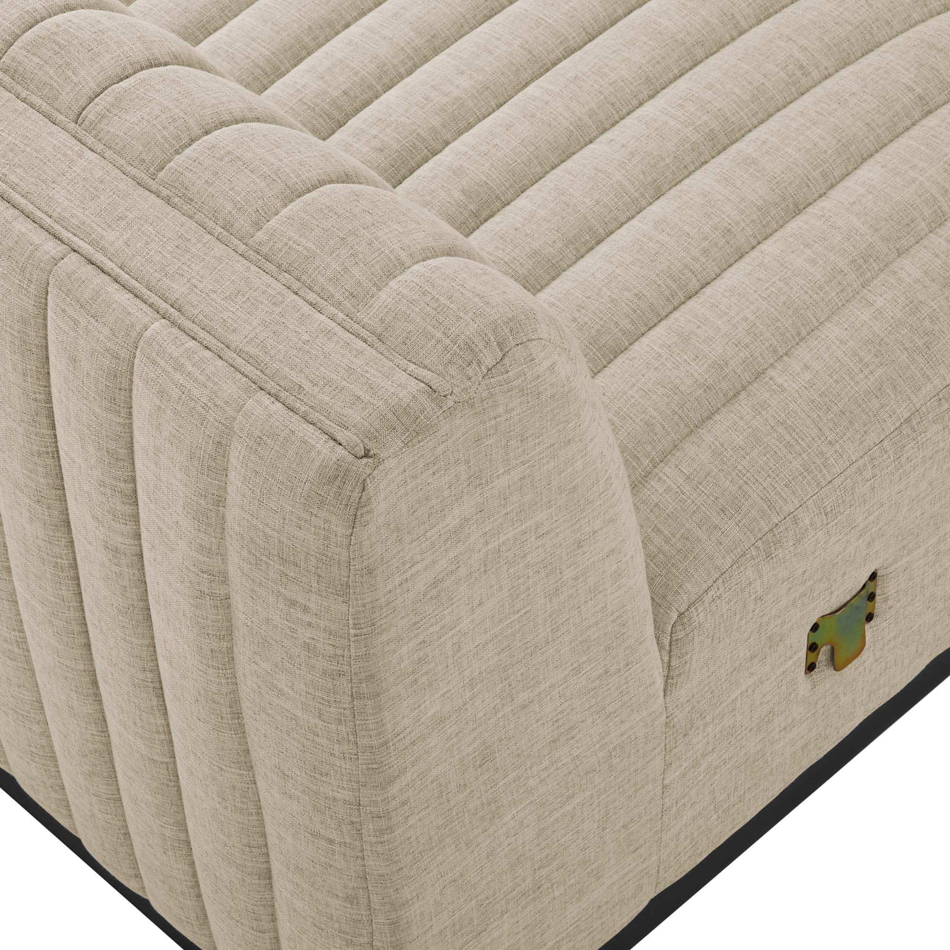 Conjure Channel Tufted Upholstered Fabric Armless Chair by Modway - Best Buy Furniture