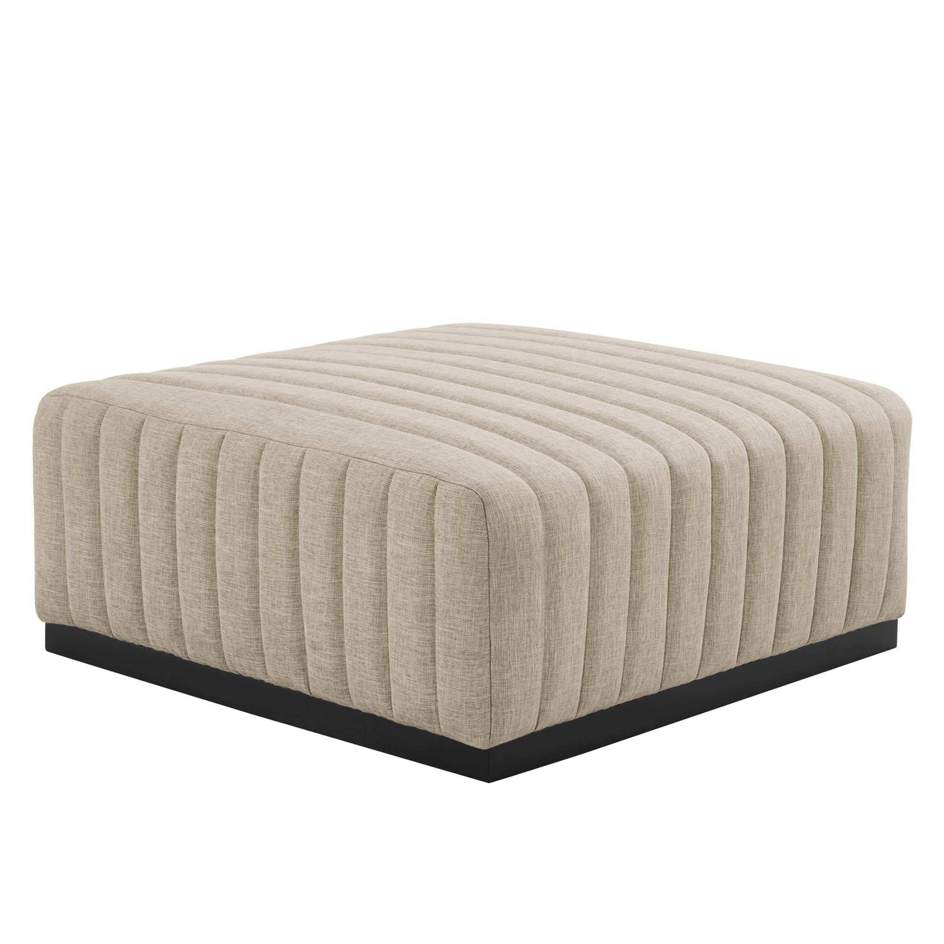 Conjure Channel Tufted Upholstered Fabric Ottoman by Modway - Best Buy Furniture