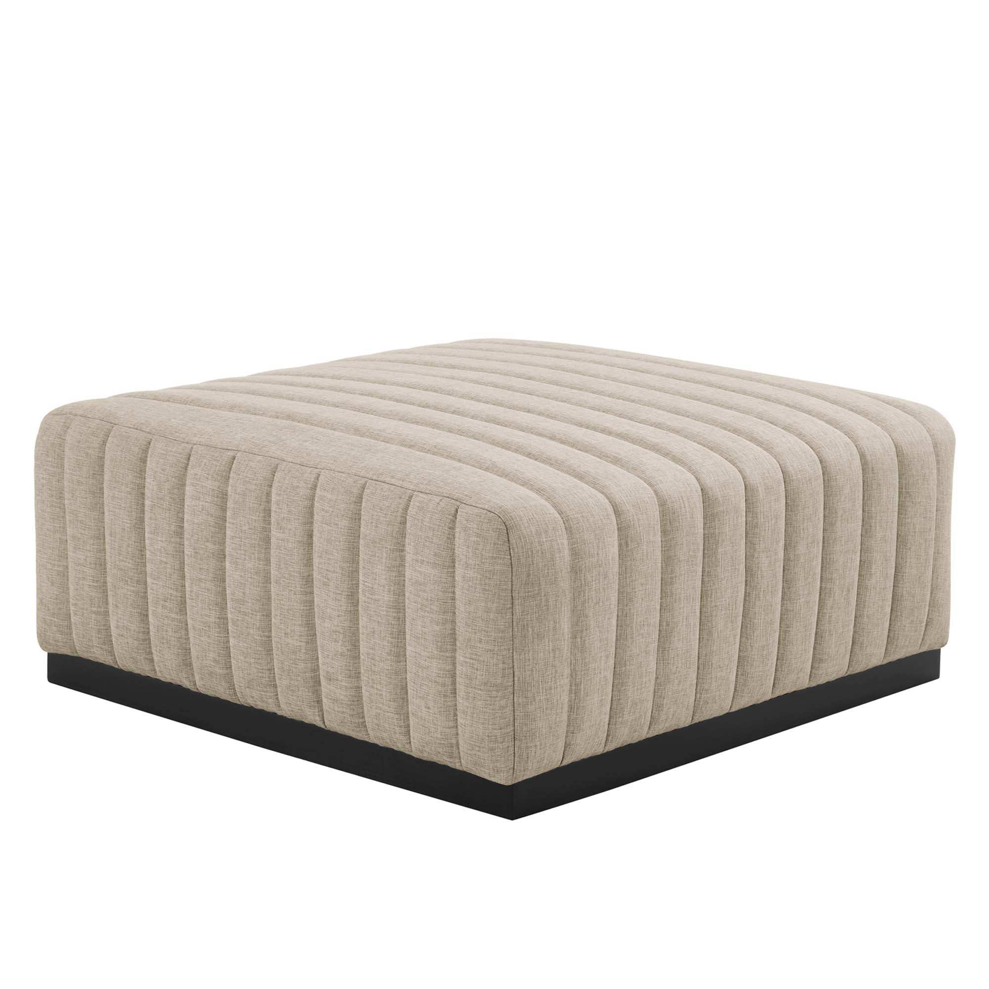 Conjure Channel Tufted Upholstered Fabric Ottoman by Modway - Best Buy Furniture