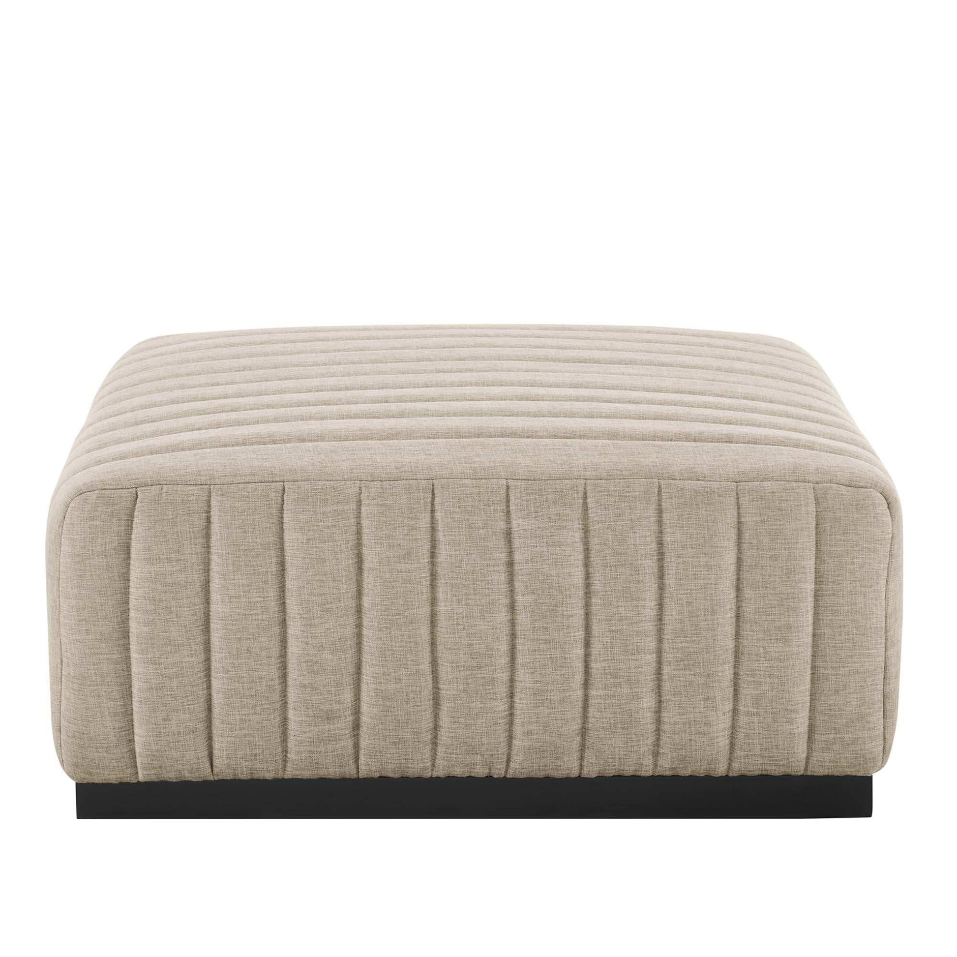 Conjure Channel Tufted Upholstered Fabric Ottoman by Modway - Best Buy Furniture