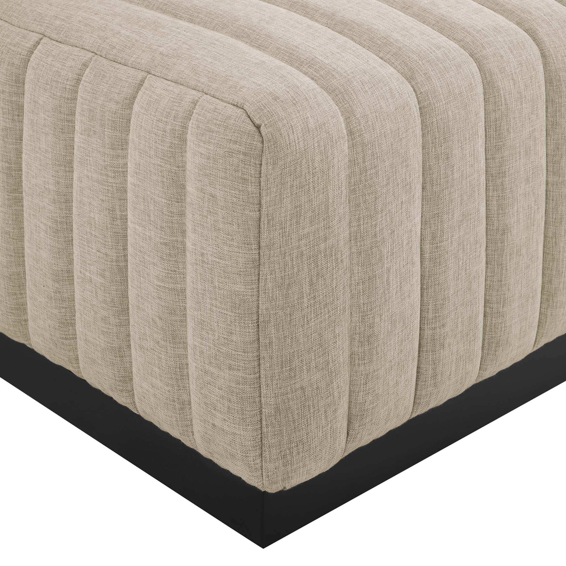 Conjure Channel Tufted Upholstered Fabric Ottoman by Modway - Best Buy Furniture