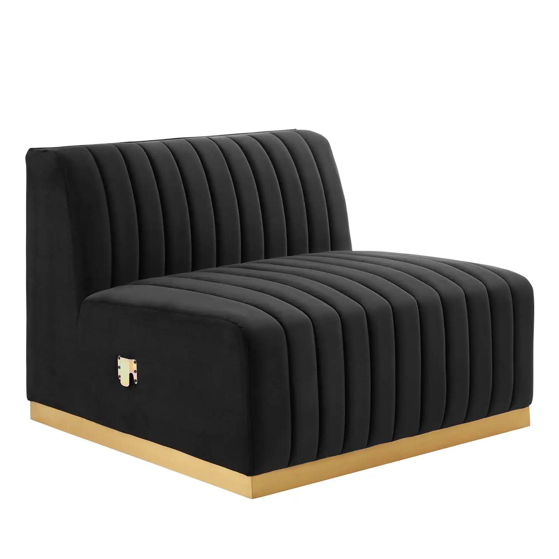 Conjure Channel Tufted Performance Velvet Armless Chair by Modway - Best Buy Furniture