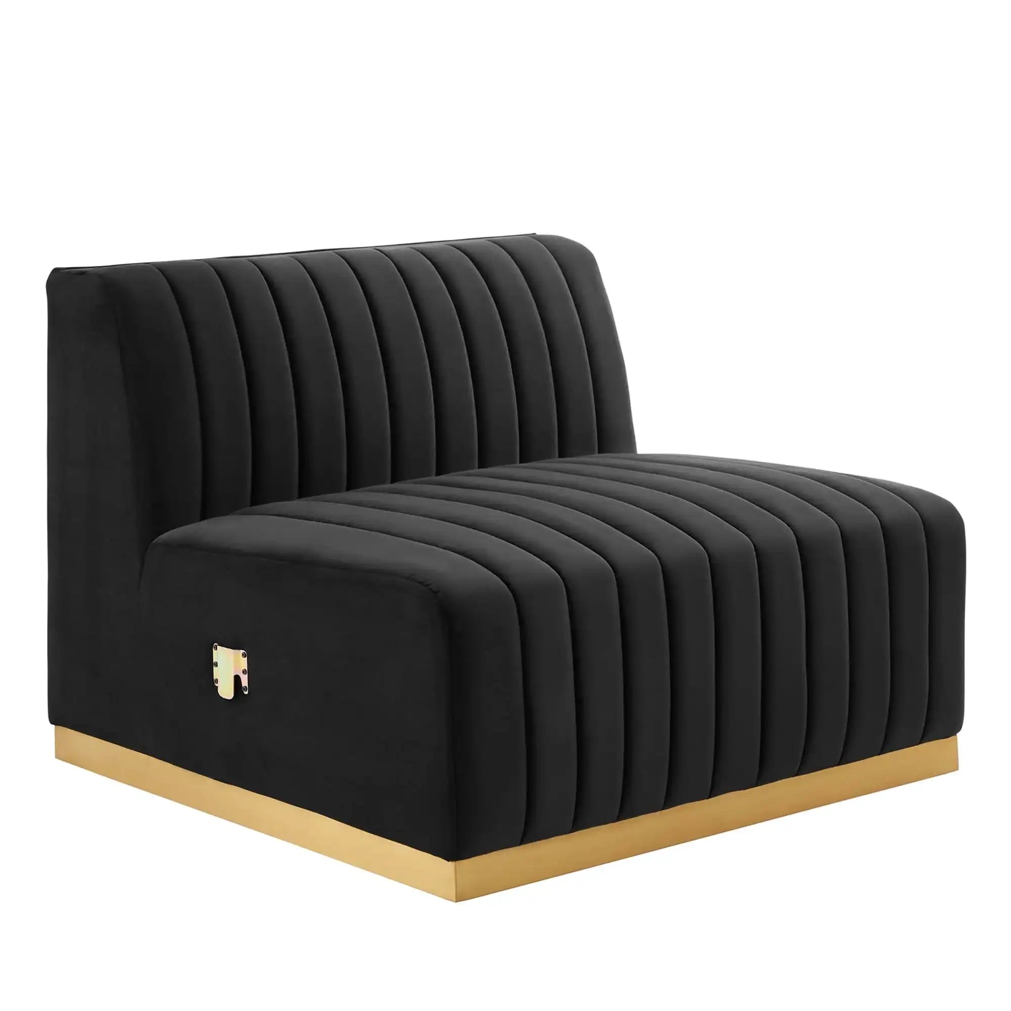 Conjure Channel Tufted Performance Velvet Armless Chair by Modway - Best Buy Furniture