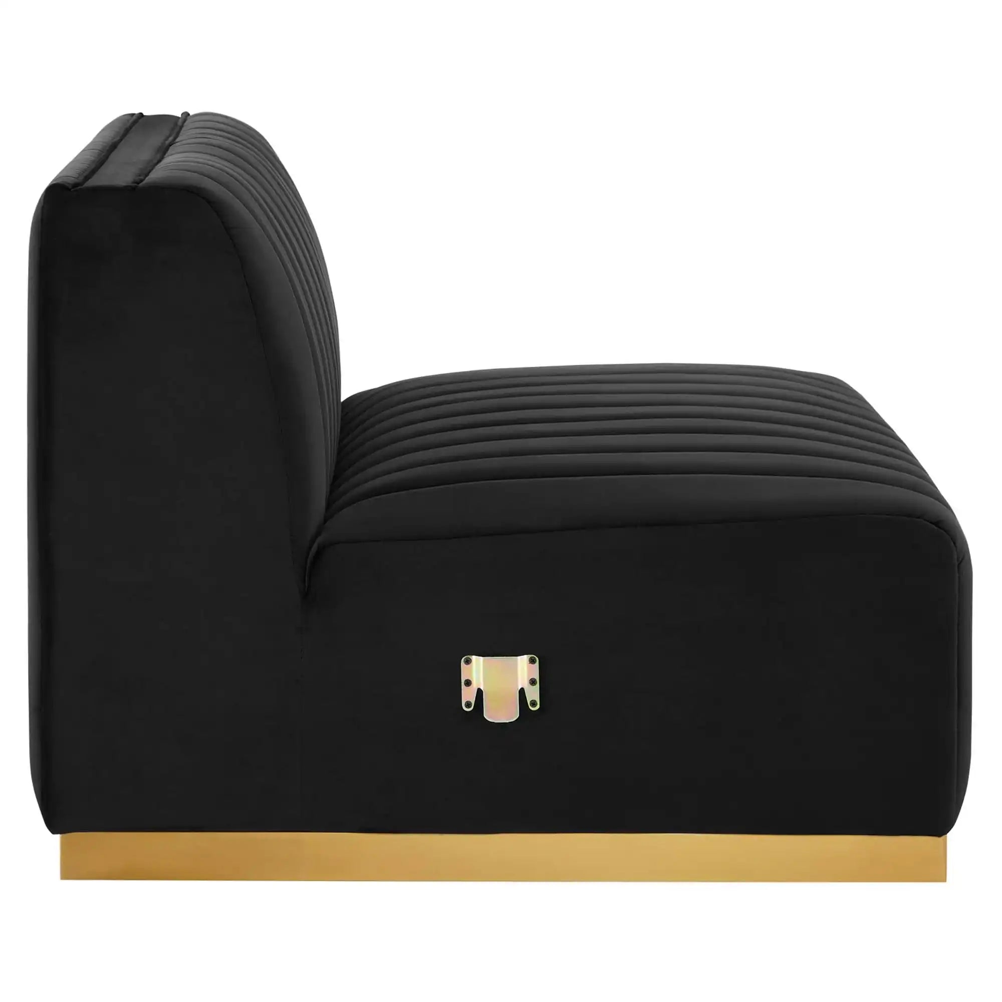 Conjure Channel Tufted Performance Velvet Armless Chair by Modway - Best Buy Furniture