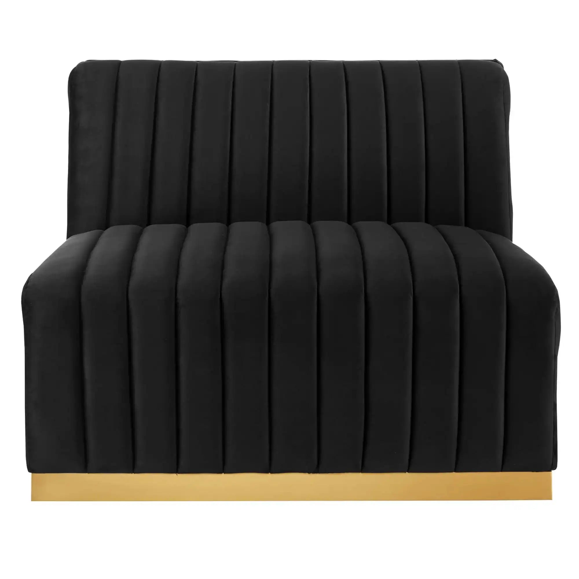 Conjure Channel Tufted Performance Velvet Armless Chair by Modway - Best Buy Furniture