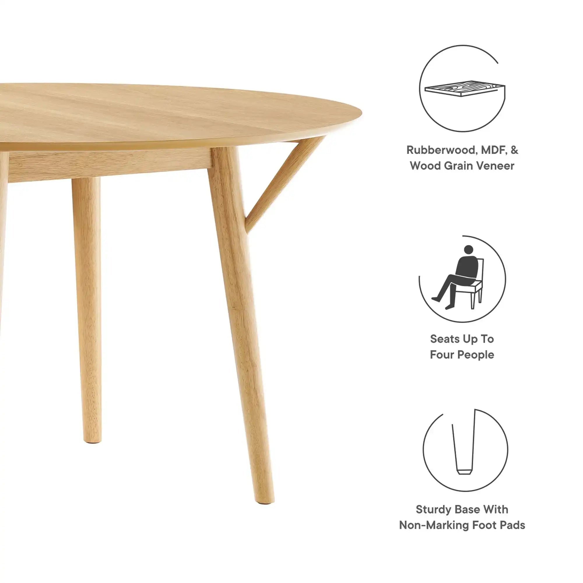 Gallant 47" Round Dining Table by Modway - Best Buy Furniture