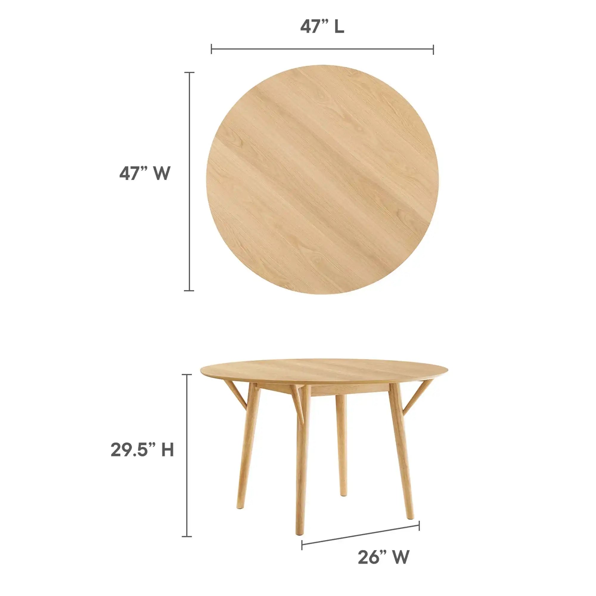 Gallant 47" Round Dining Table by Modway - Best Buy Furniture