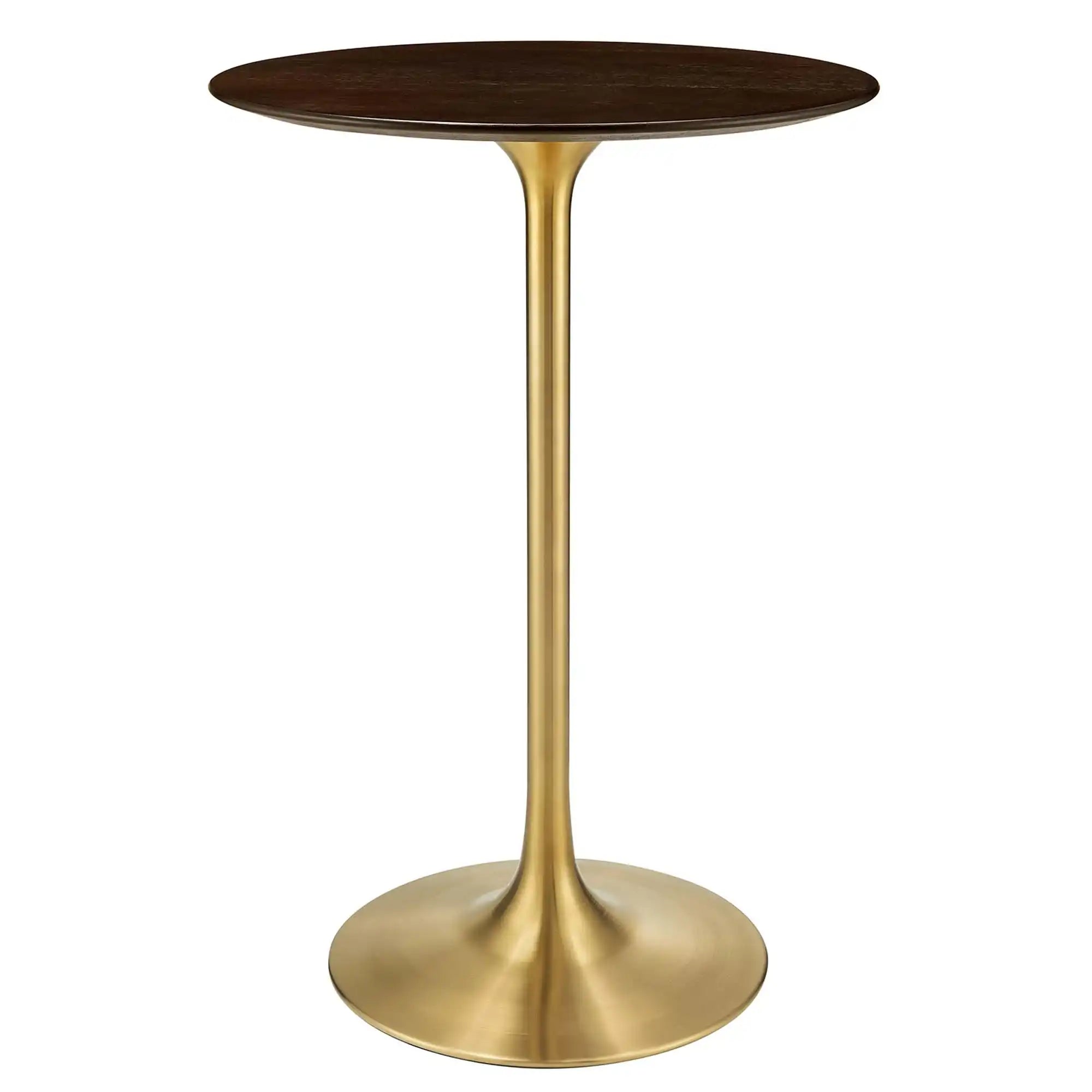 Lippa 28" Round Cherry Walnut Wood Bar Table by Modway - Best Buy Furniture