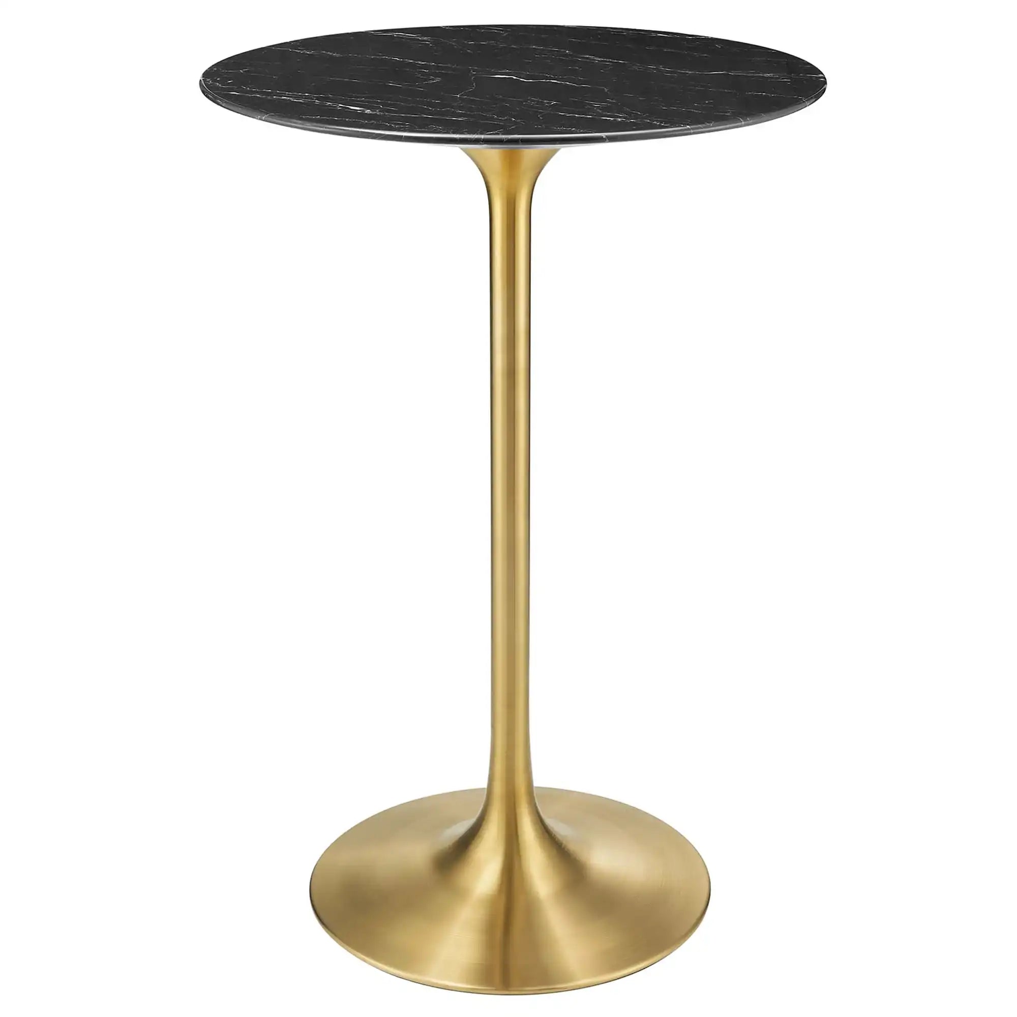 Lippa 28" Round Faux Marble Bar Table by Modway - Best Buy Furniture