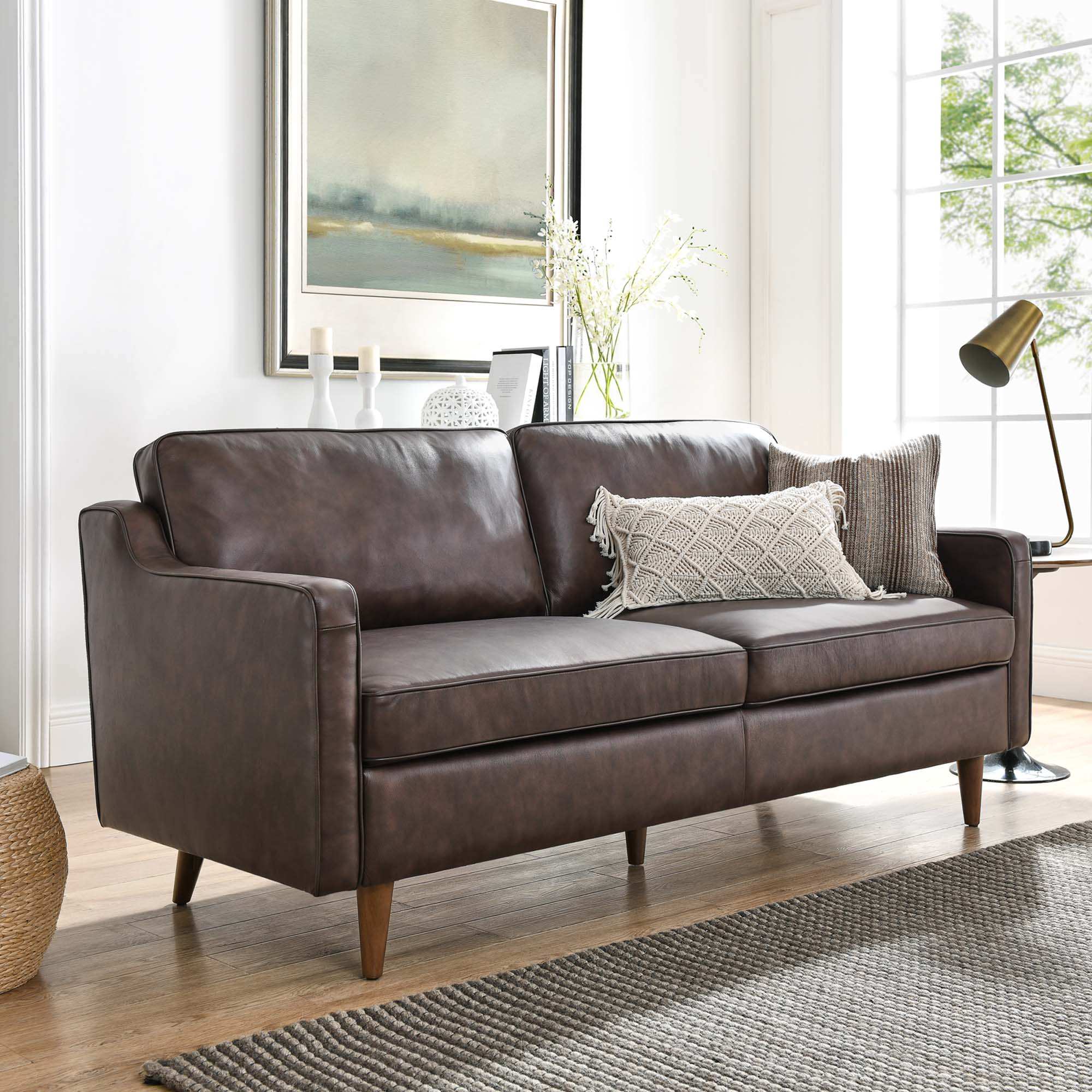 Impart Genuine Leather Sofa by Modway - Best Buy Furniture