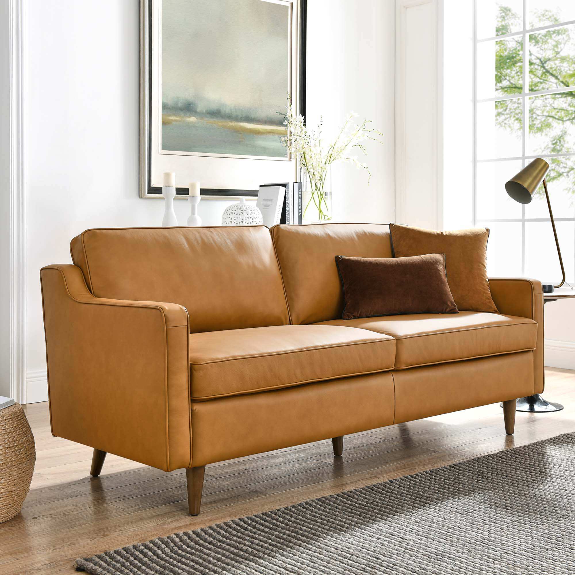 Impart Genuine Leather Sofa by Modway - Best Buy Furniture