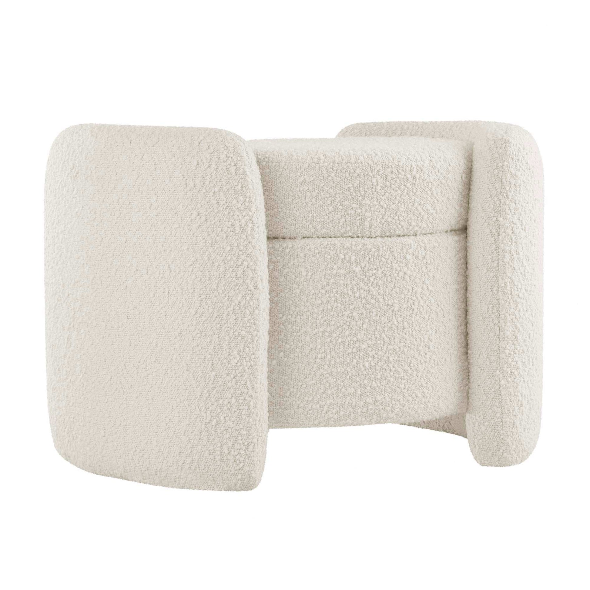 Nebula Boucle Upholstered Ottoman by Modway - Best Buy Furniture