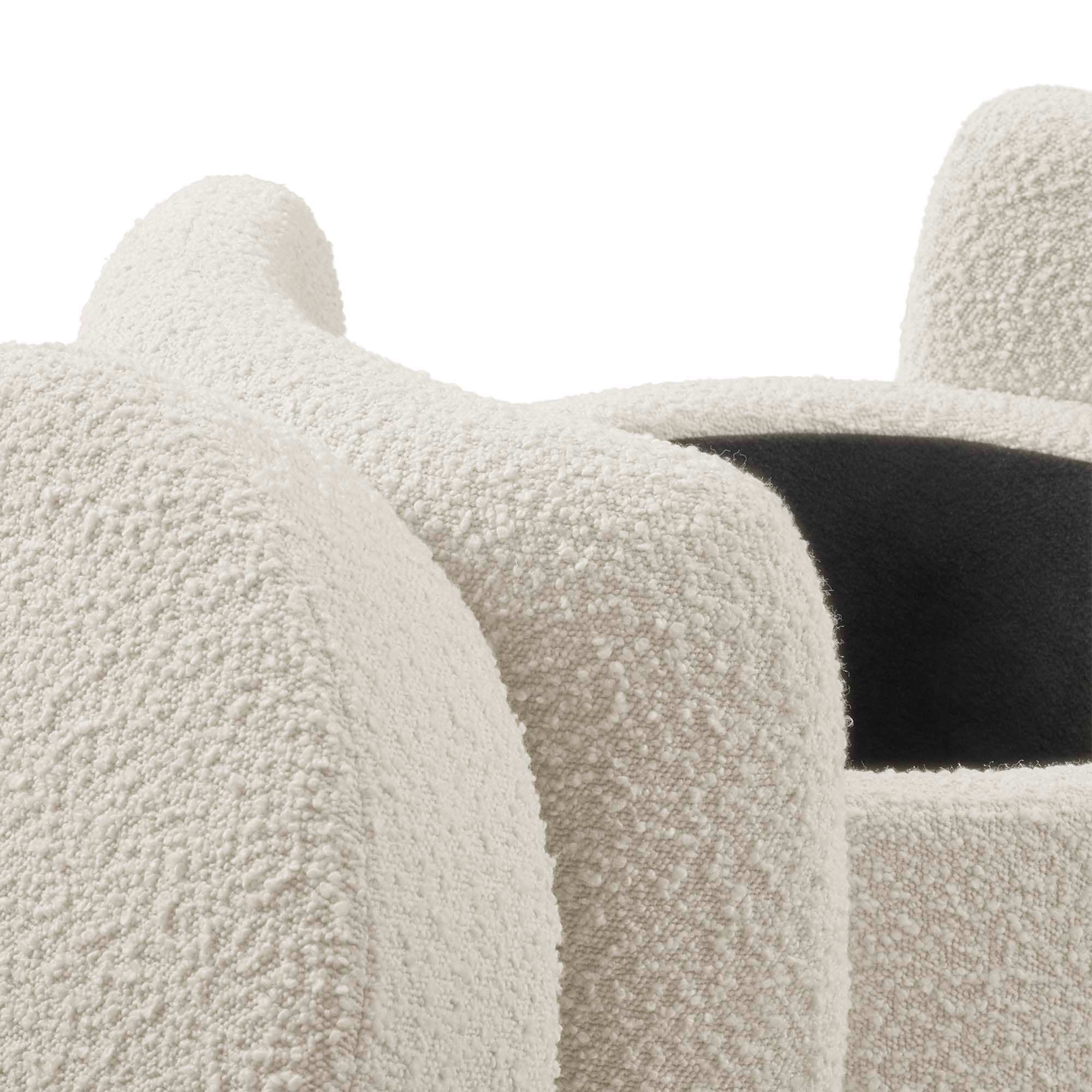 Nebula Boucle Upholstered Ottoman by Modway - Best Buy Furniture