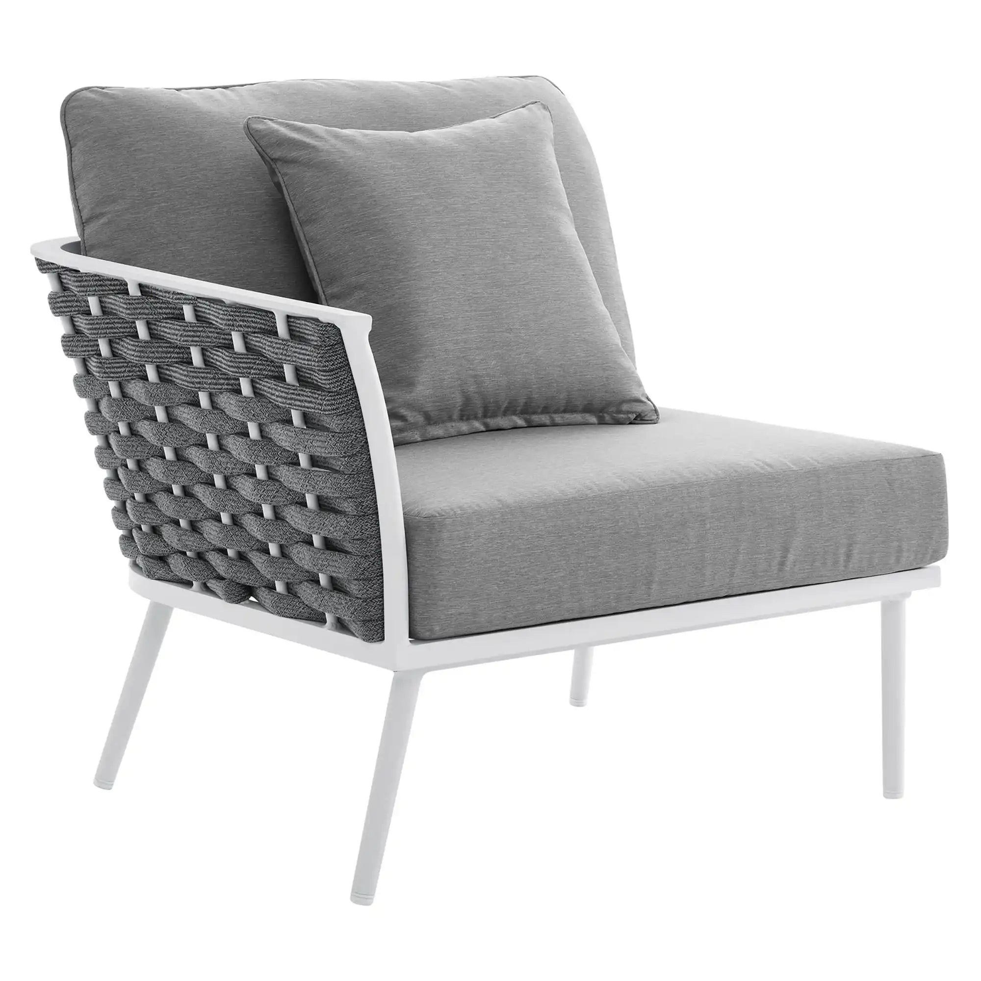 Stance Outdoor Patio Aluminum Left-Facing Armchair by Modway - Best Buy Furniture
