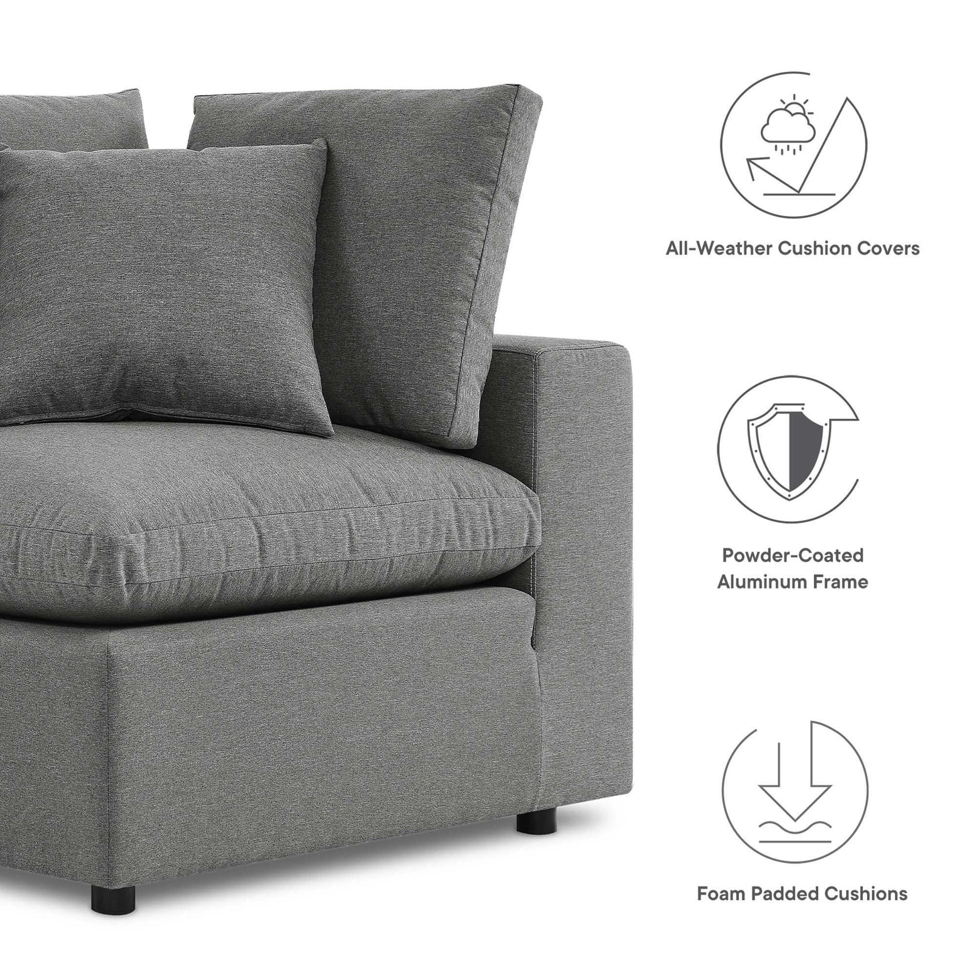 Commix Overstuffed Outdoor Patio Loveseat by Modway - Best Buy Furniture