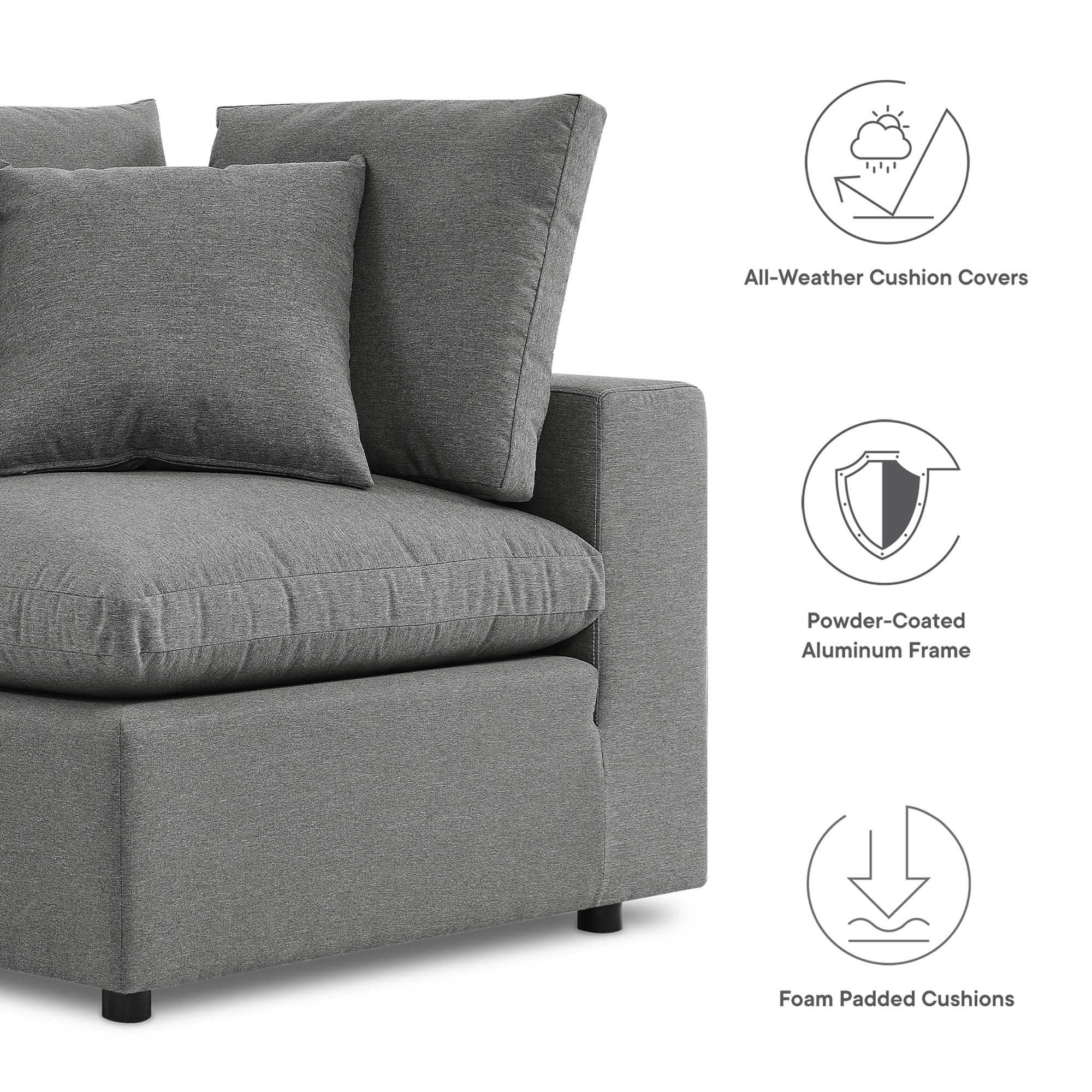 Commix Overstuffed Outdoor Patio Loveseat by Modway - Best Buy Furniture