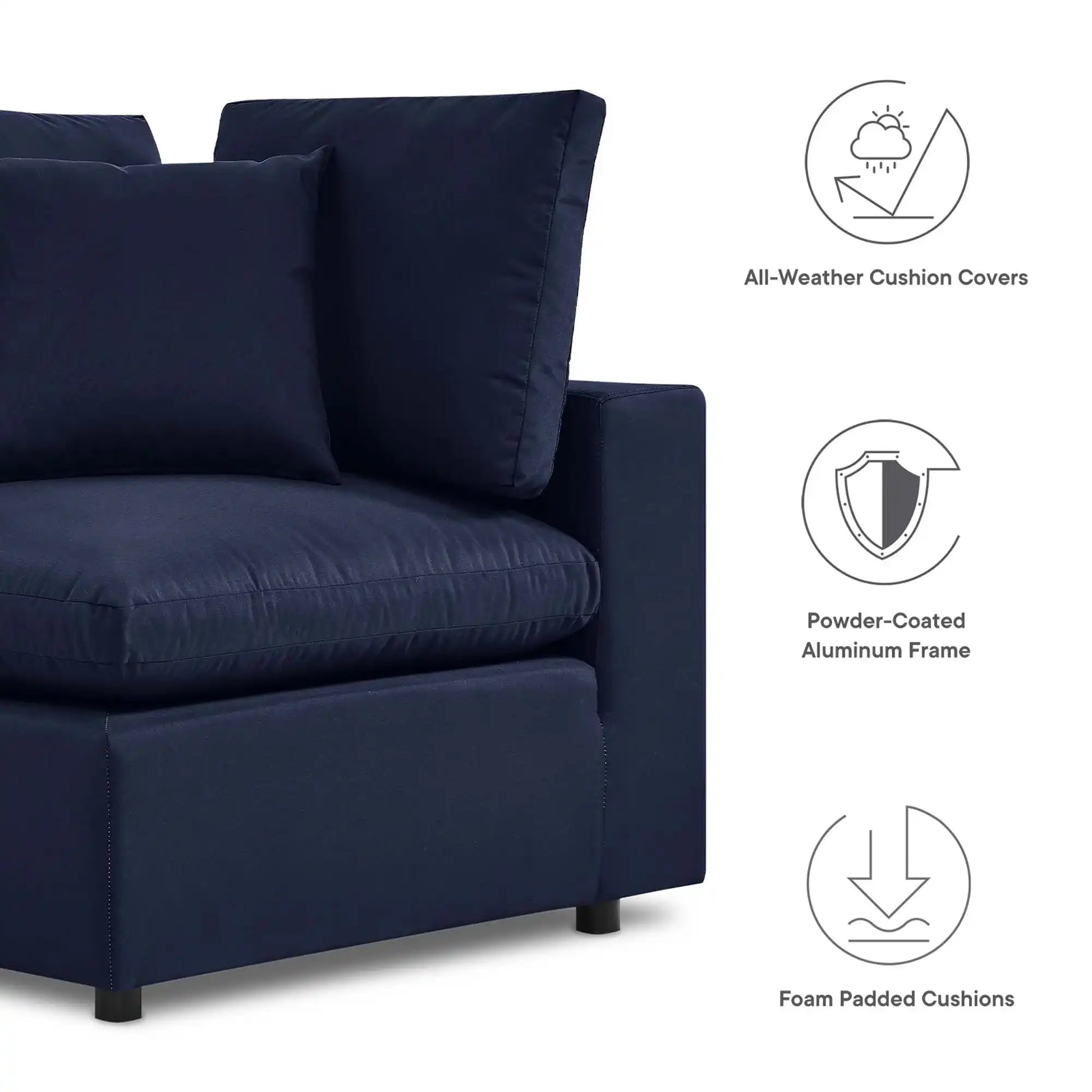 Commix Overstuffed Outdoor Patio Loveseat by Modway - Best Buy Furniture