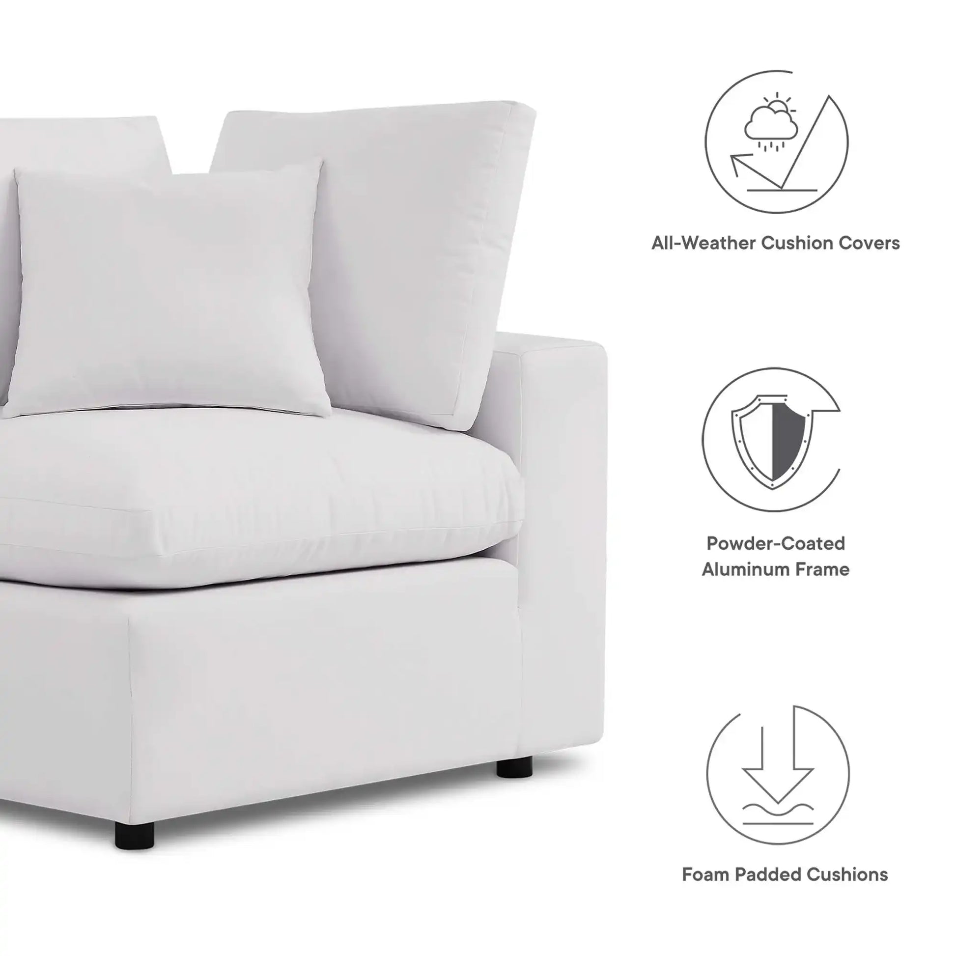Commix Overstuffed Outdoor Patio Loveseat by Modway - Best Buy Furniture