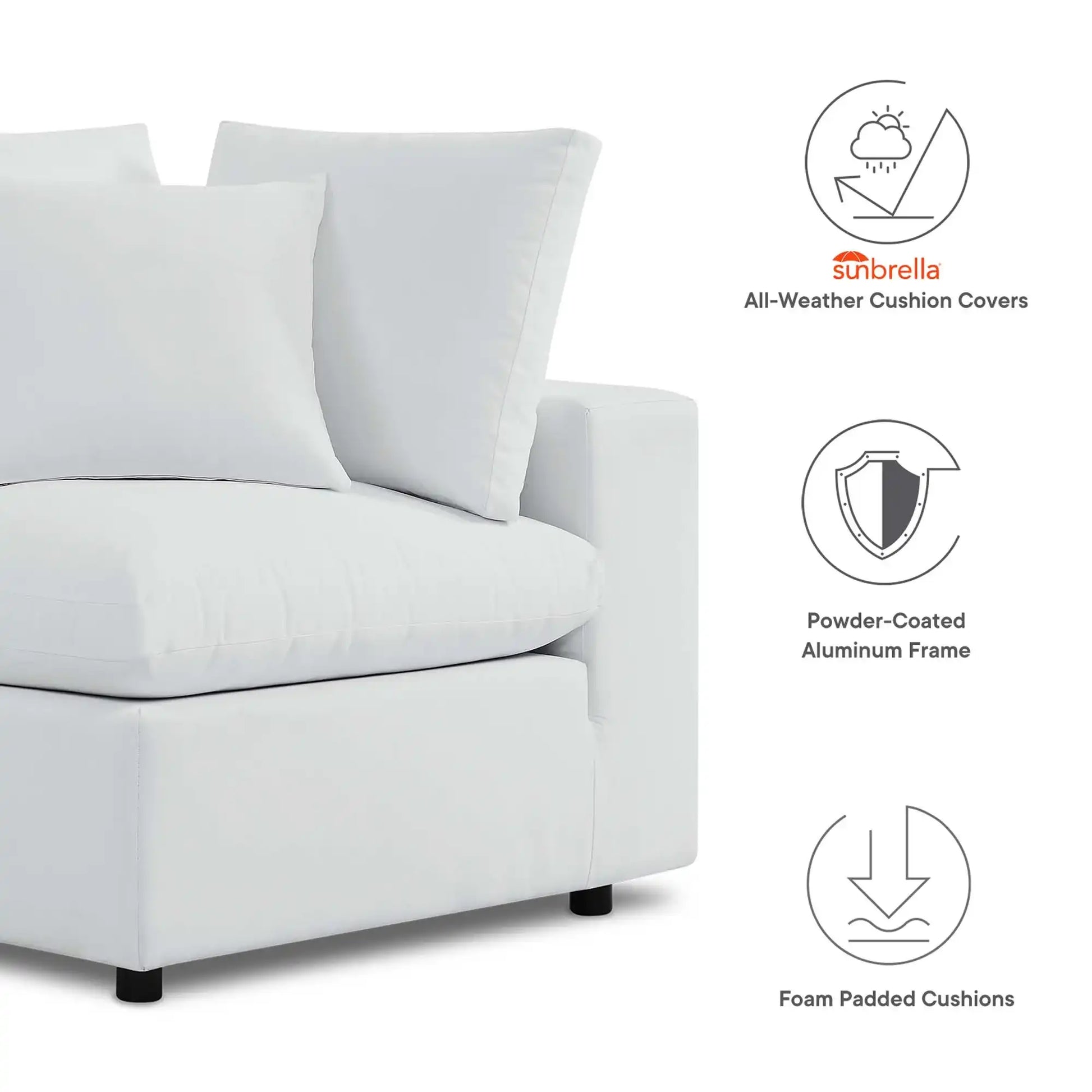 Commix Sunbrella� Outdoor Patio Loveseat by Modway - Best Buy Furniture